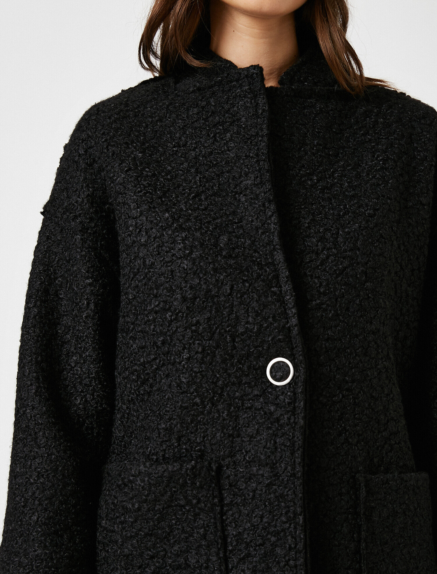   Düğmeli Cepli Kaban