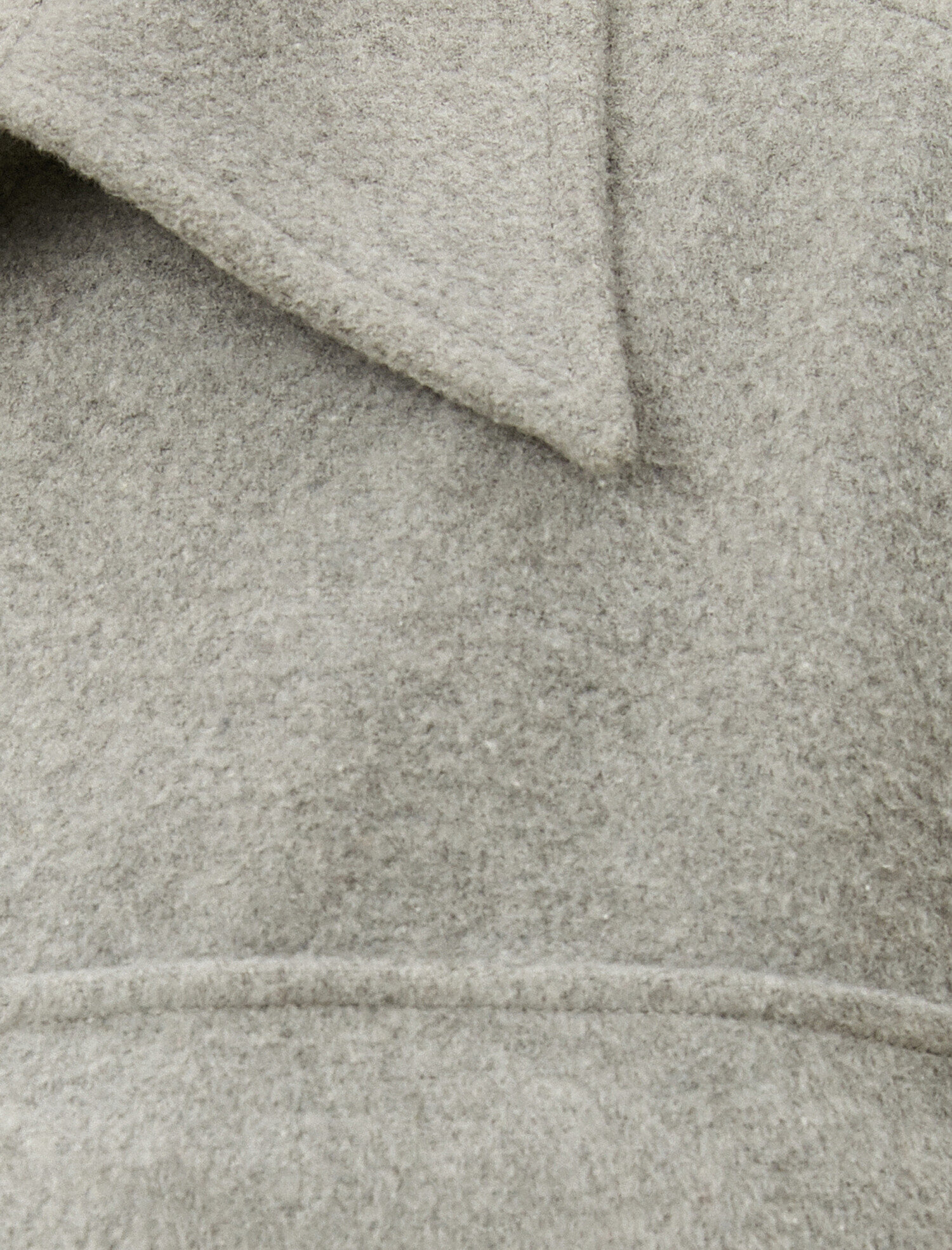   Gömlek Yaka Kapitoneli Astarlı Uzun Kaşe Ceket