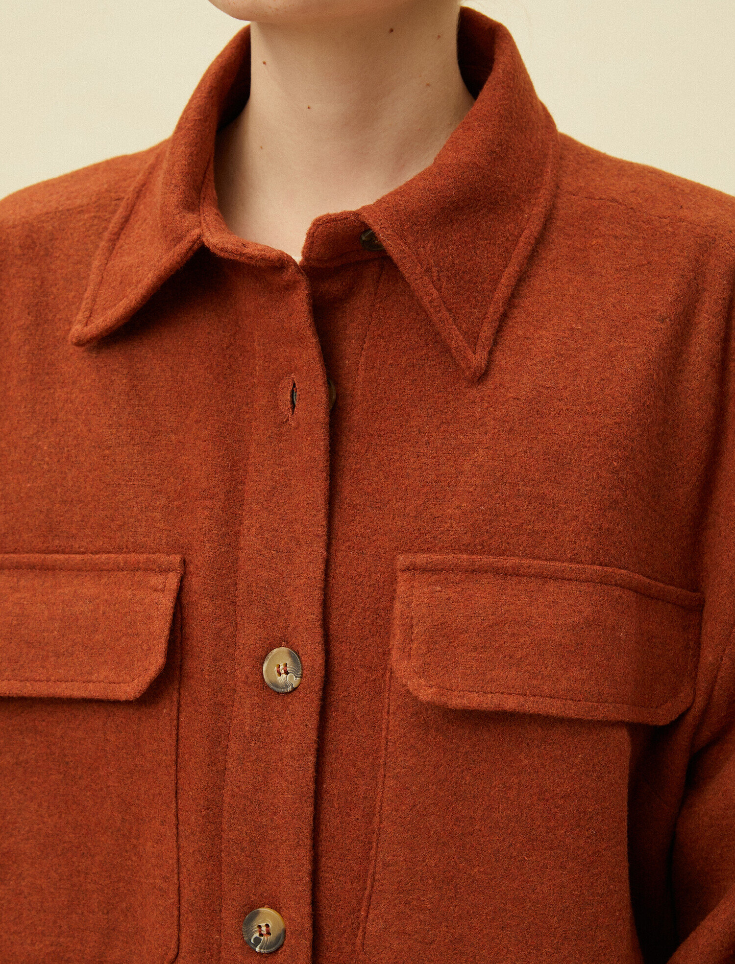   Gömlek Ceket Uzun Kaşe