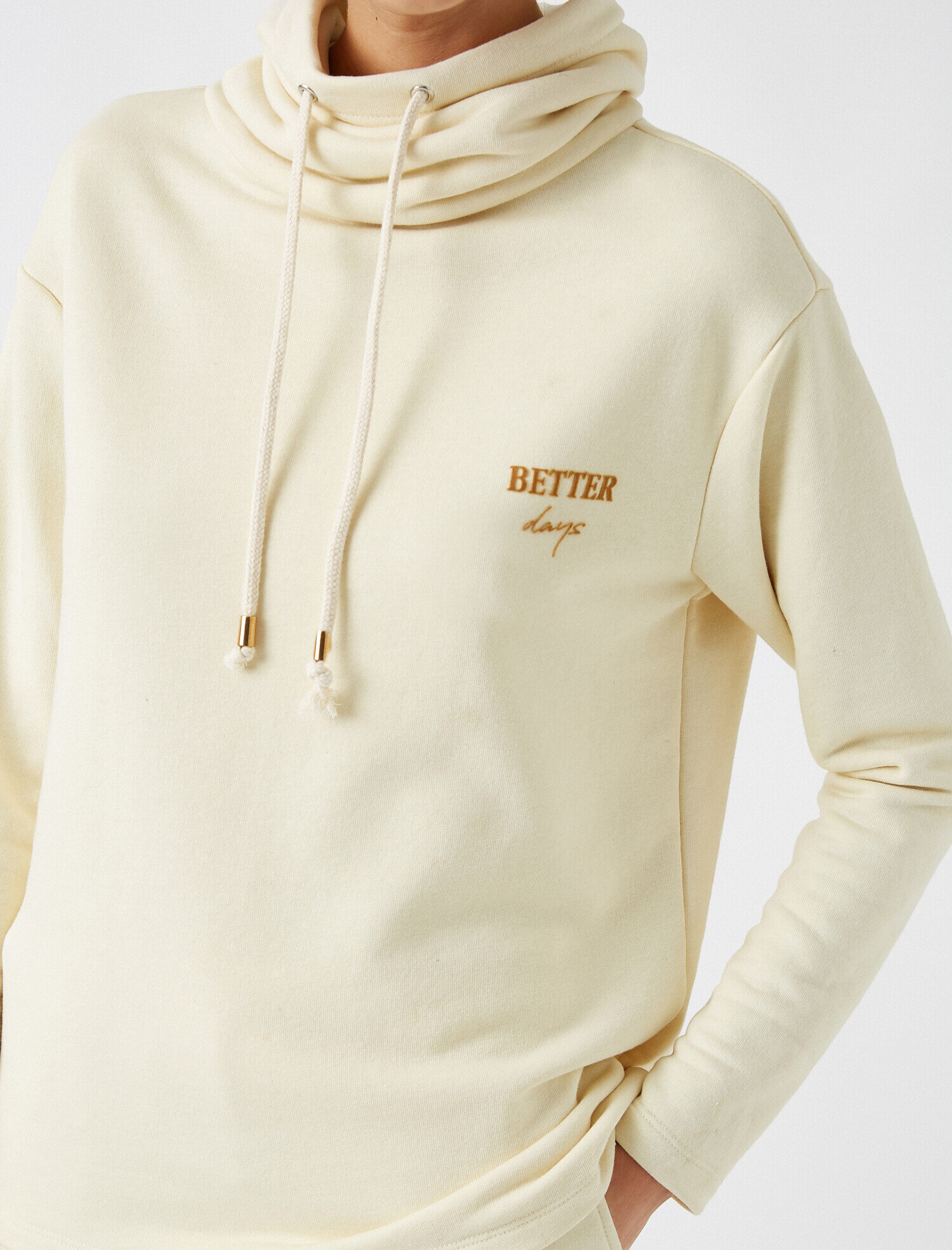 Respect Life | Yaşama Saygı - Organik Pamuklu Yazılı Baskılı Sweatshirt