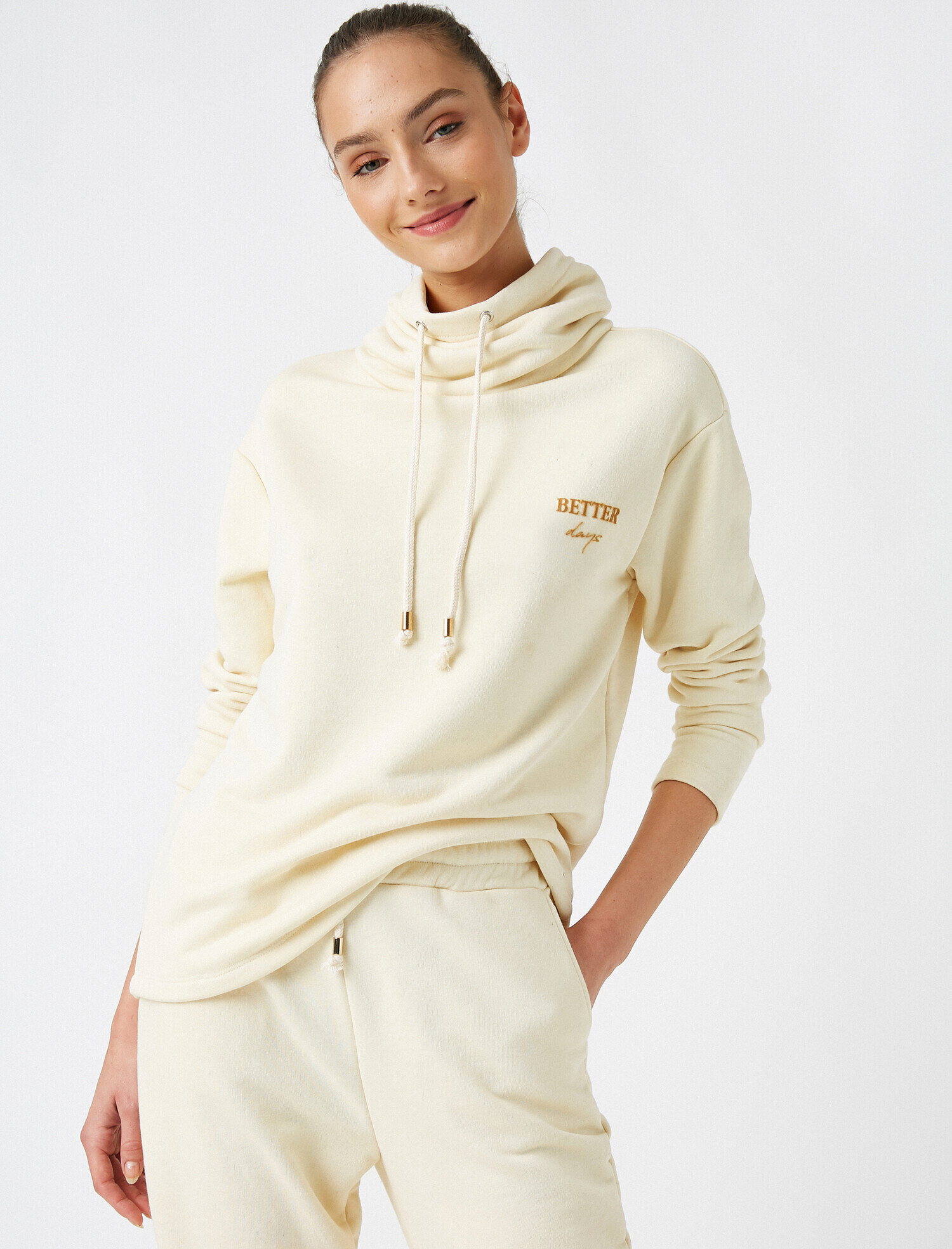 Respect Life | Yaşama Saygı - Organik Pamuklu Yazılı Baskılı Sweatshirt