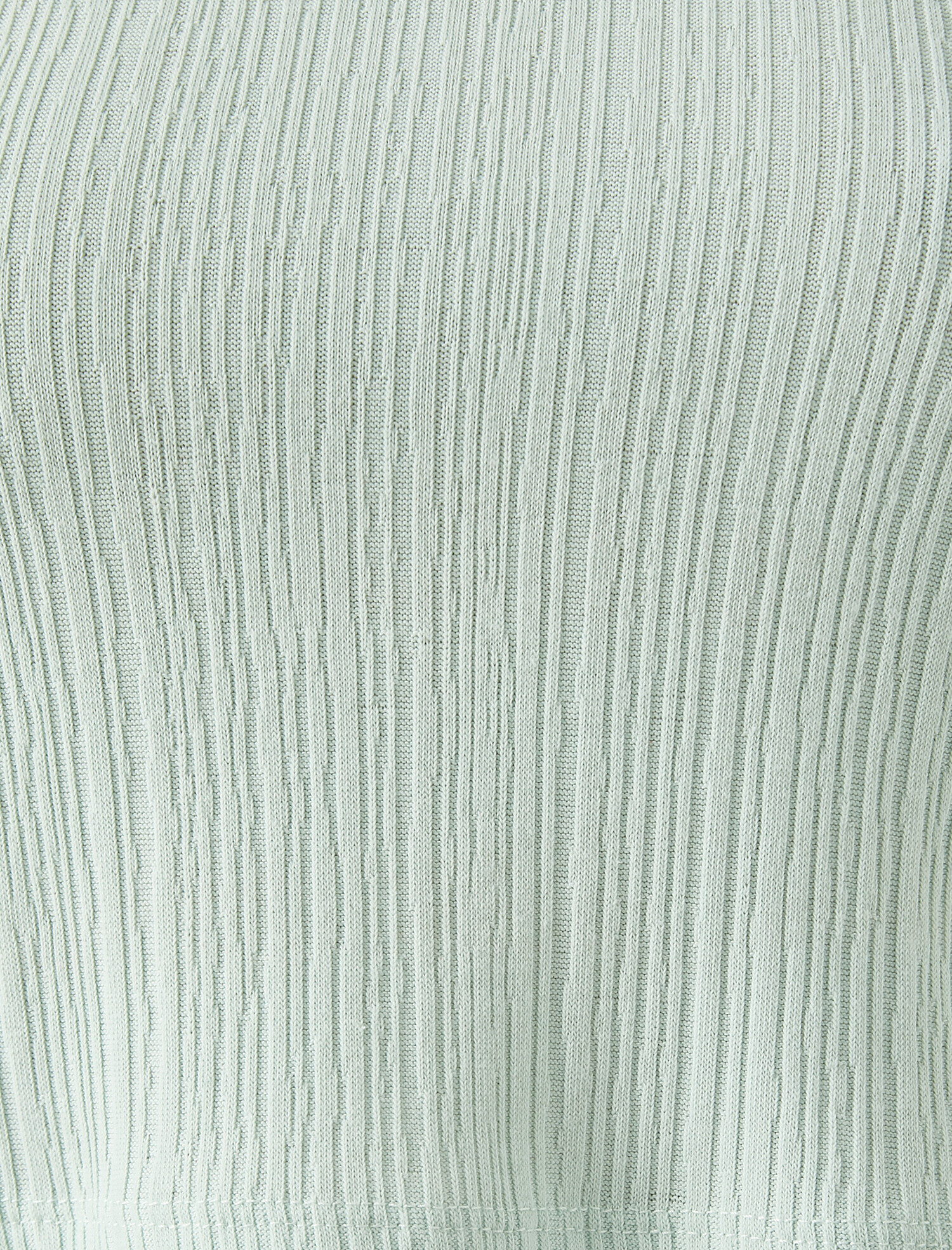   Uzun Kollu Crop Tişört U Yaka