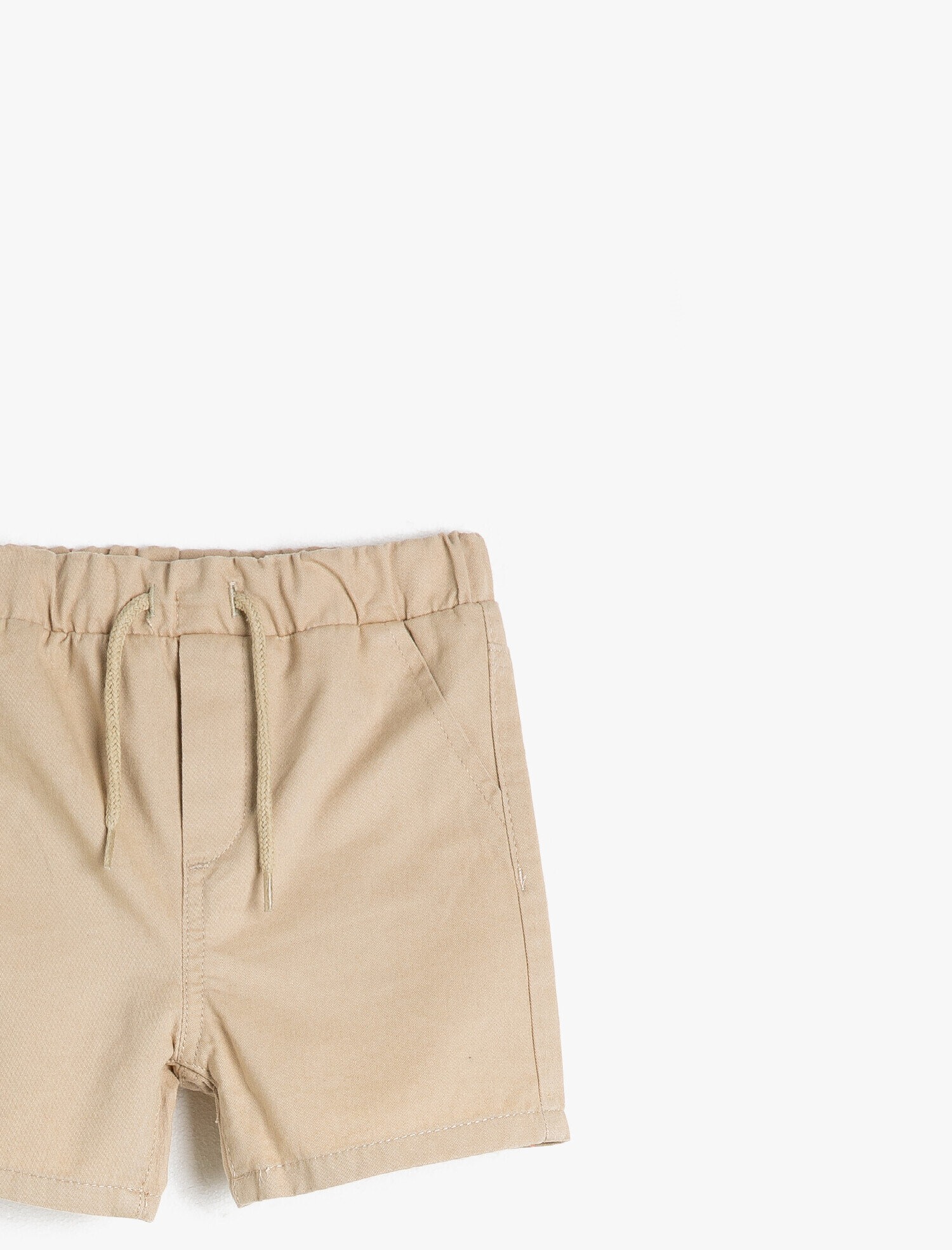  Erkek Bebek Beli Bağlamalı Pamuklu Şort