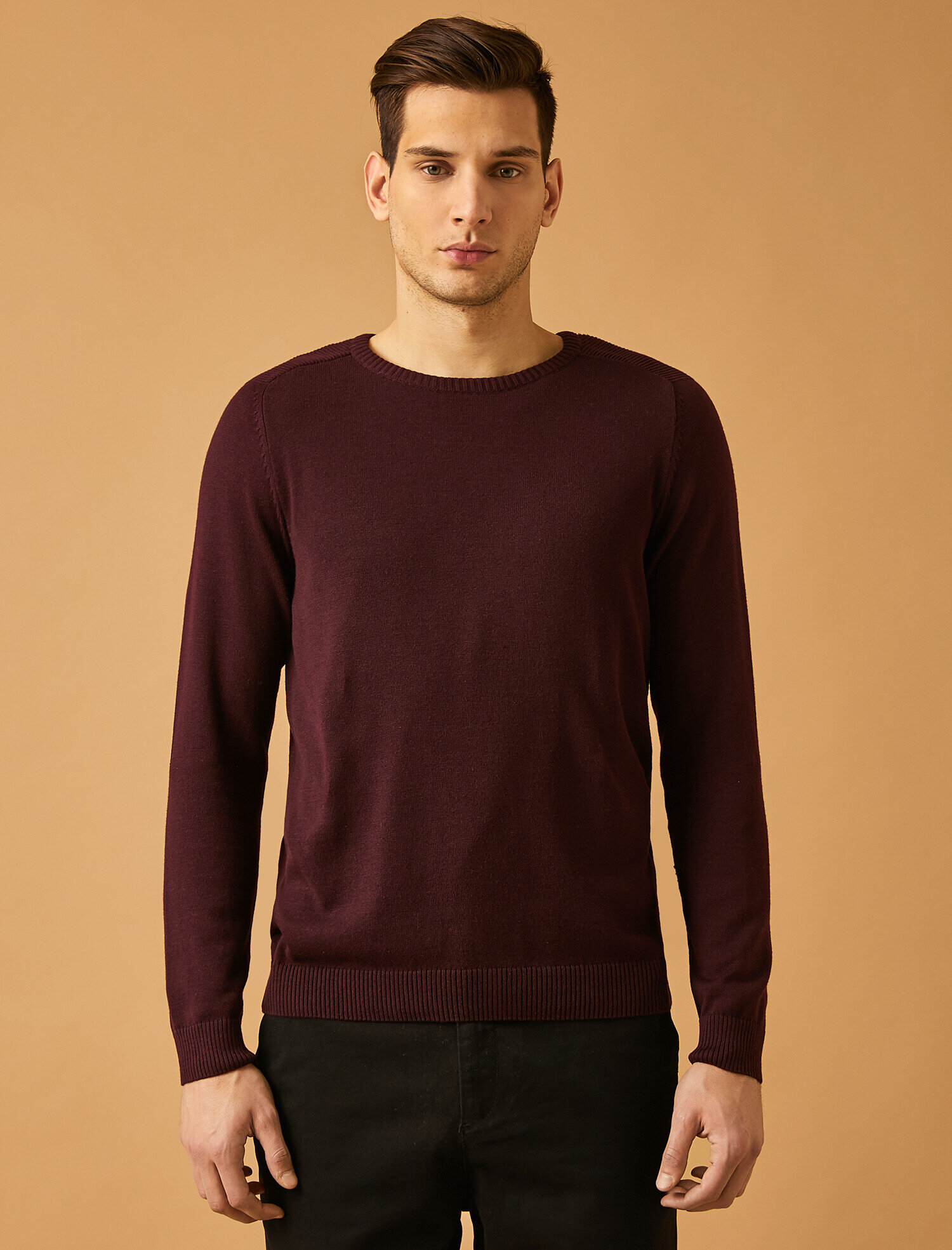   Bisiklet Yaka Triko Kazak