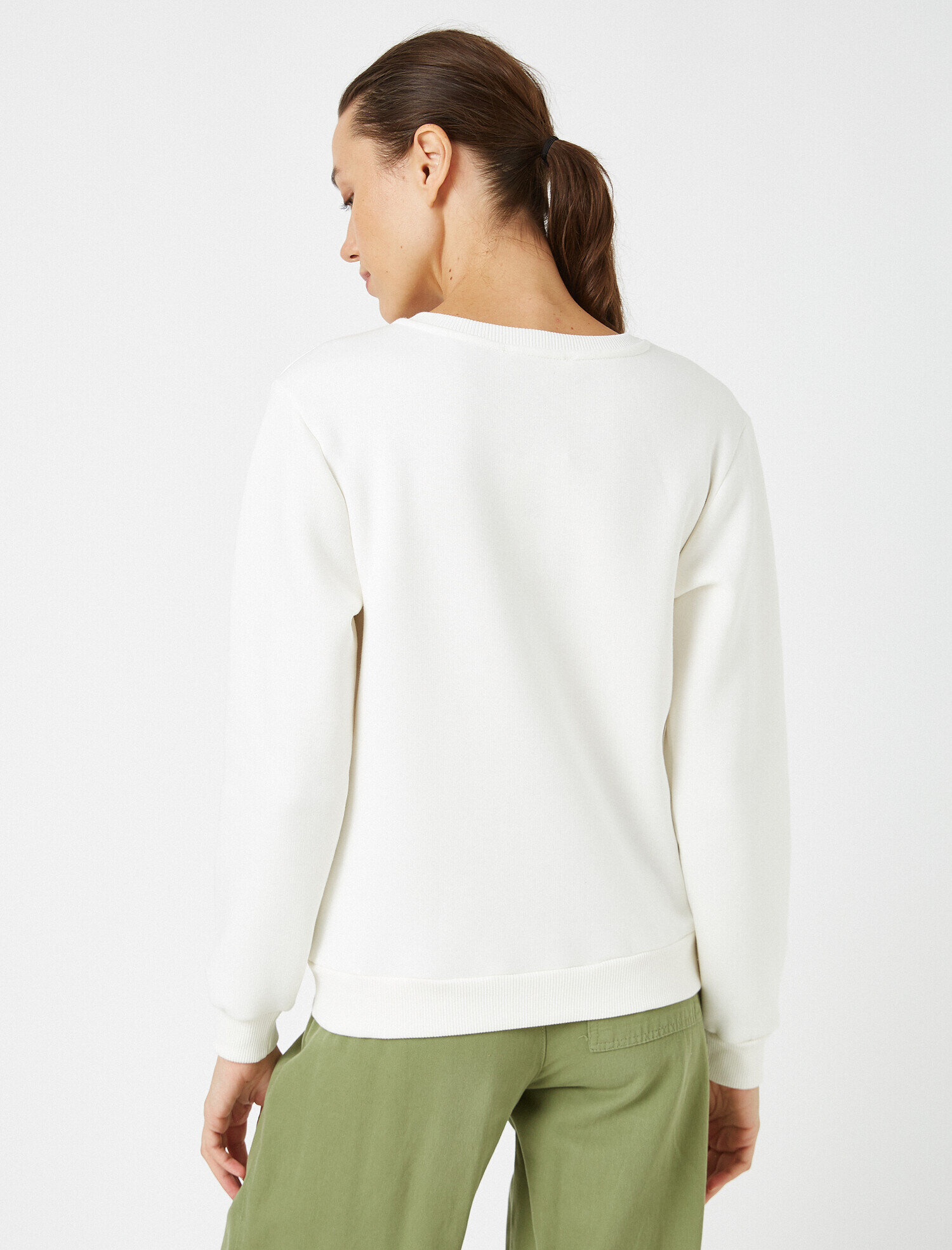 Pamuklu Slogan Sweatshirt