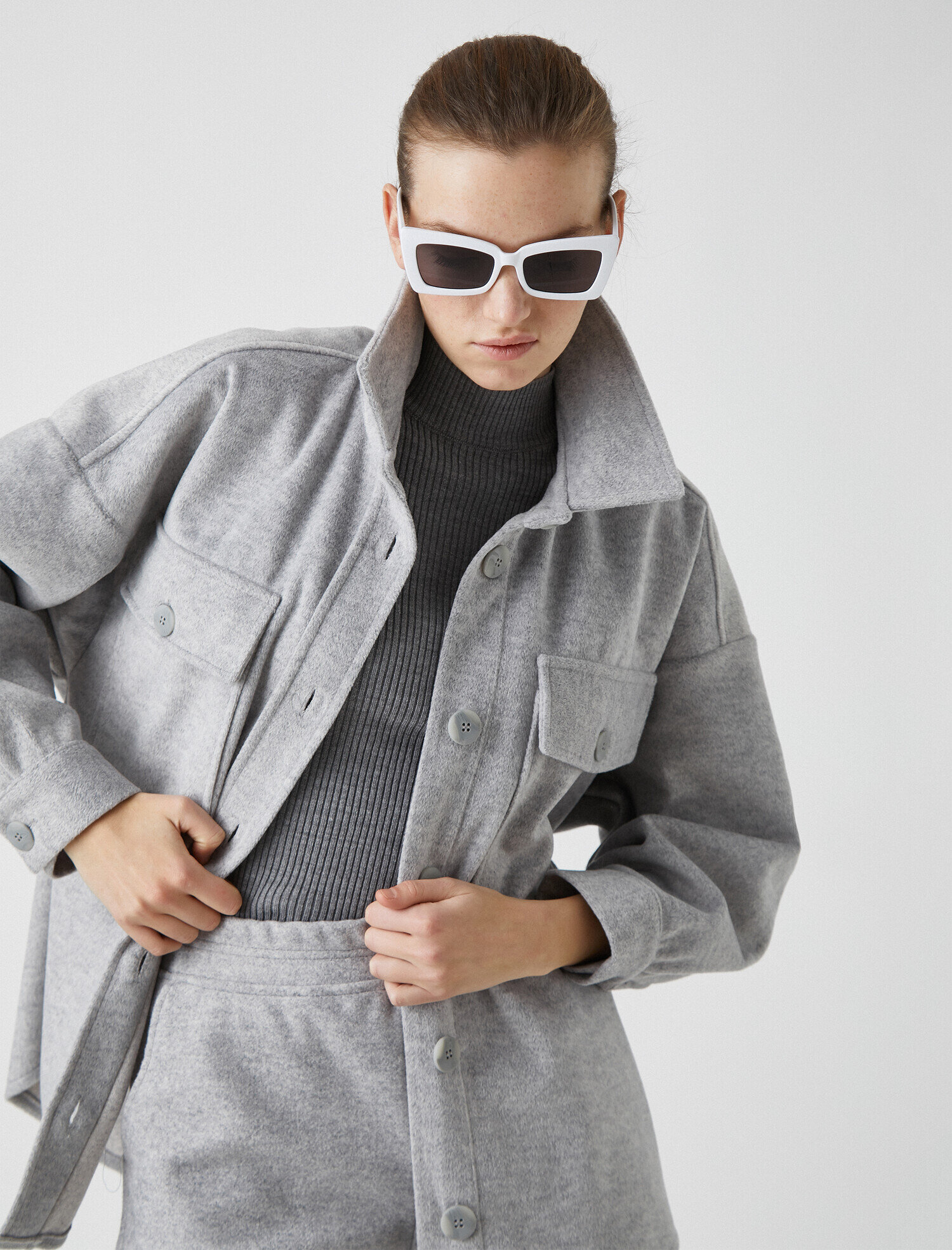   Gömlek Ceket Cepli Düğme Detaylı