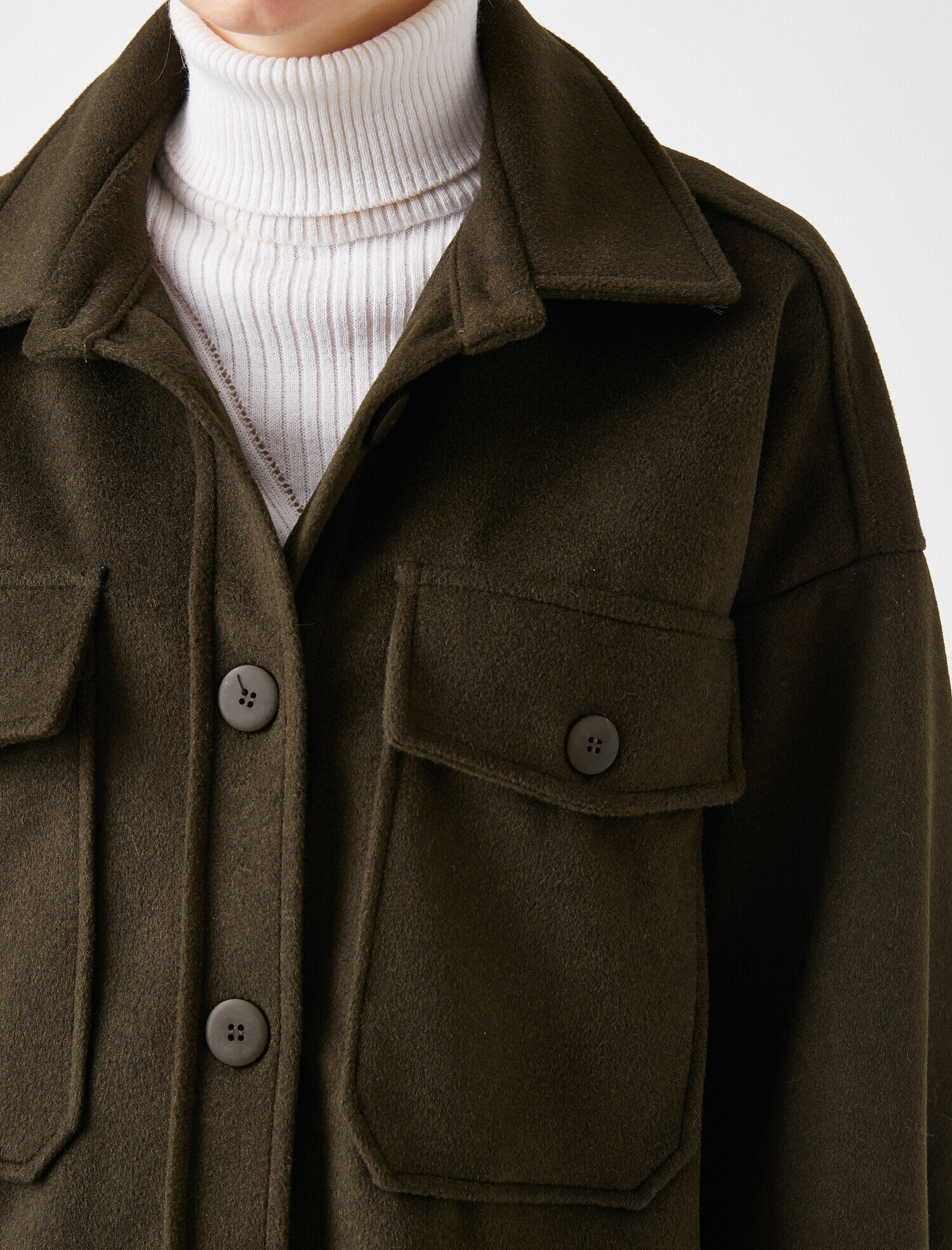 Gömlek Ceket Cepli Düğme Detaylı