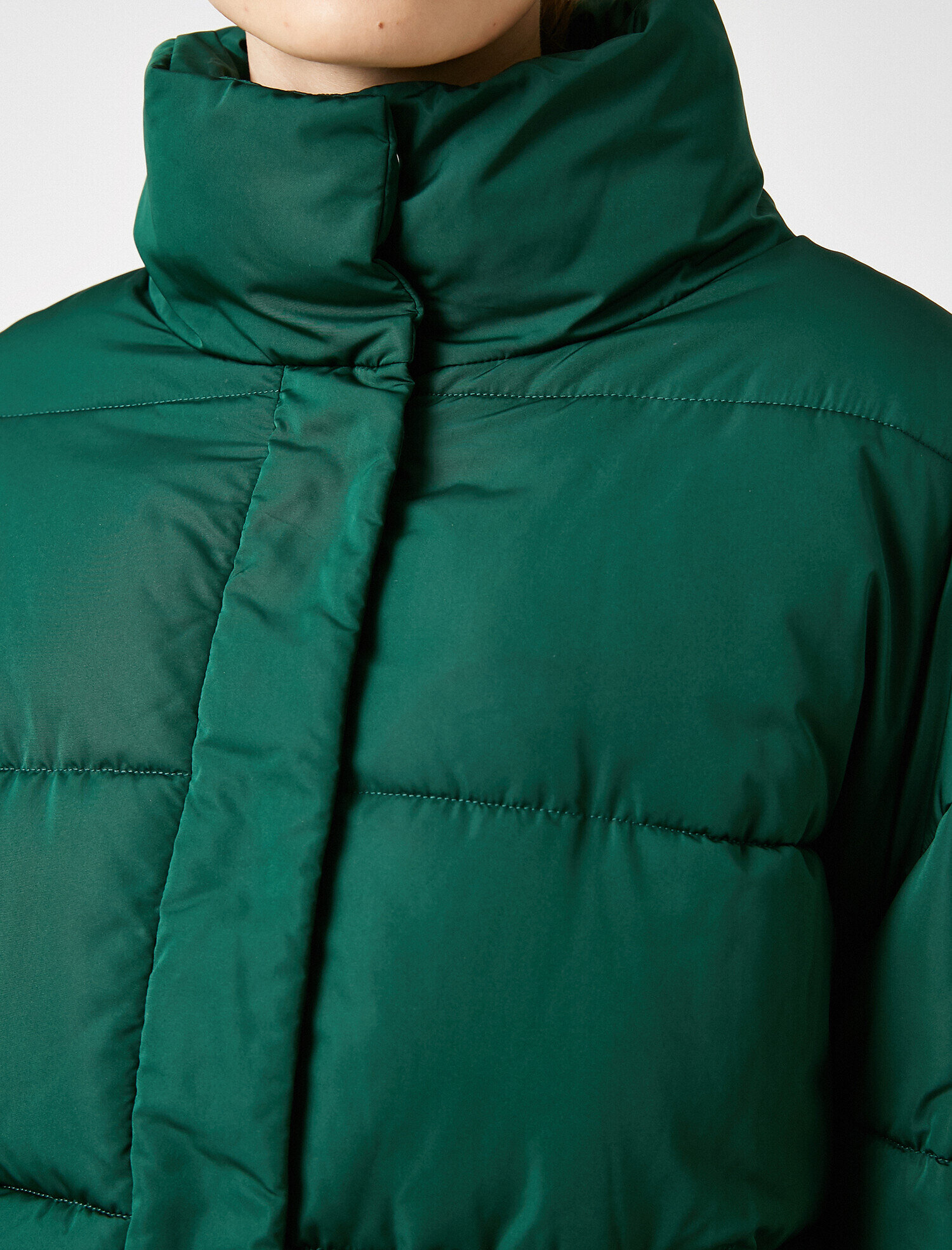   Şişme Mont Fermuarlı Crop