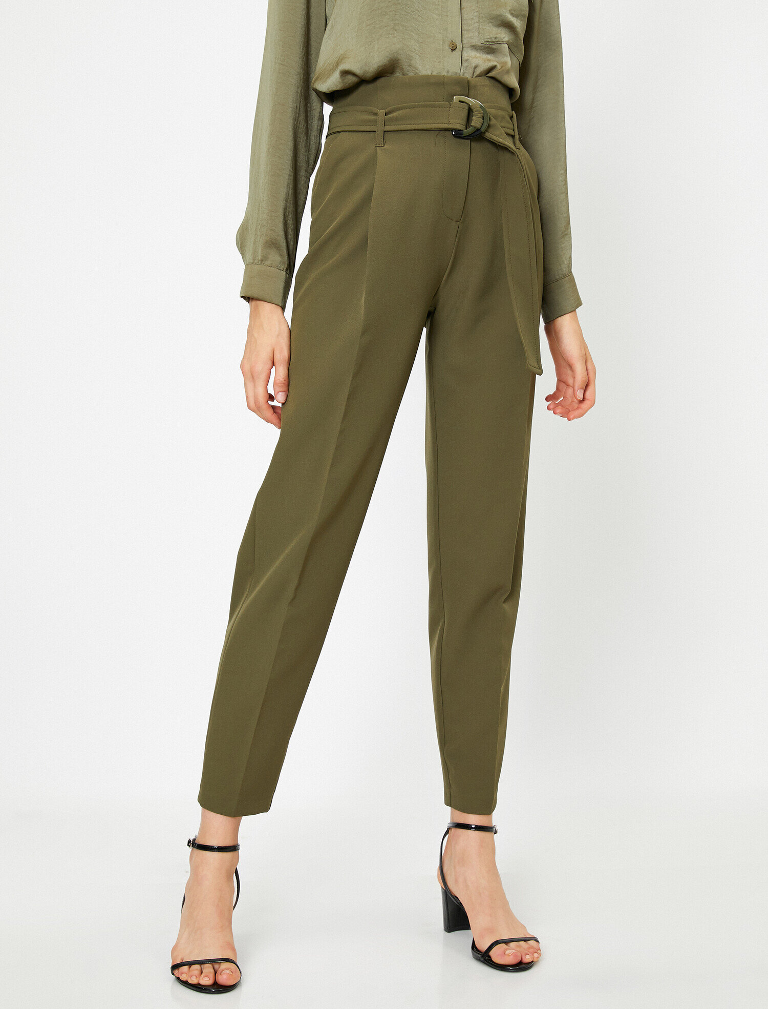   Cepli Kemerli Havuç Pantolon