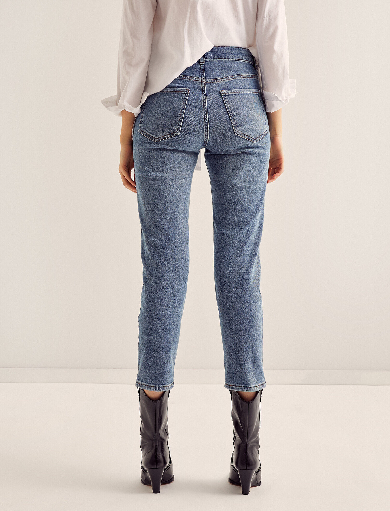   Eve Slim Jean - Yüksek Bel Normal Kesim Hafif Düz Paça Pantolon