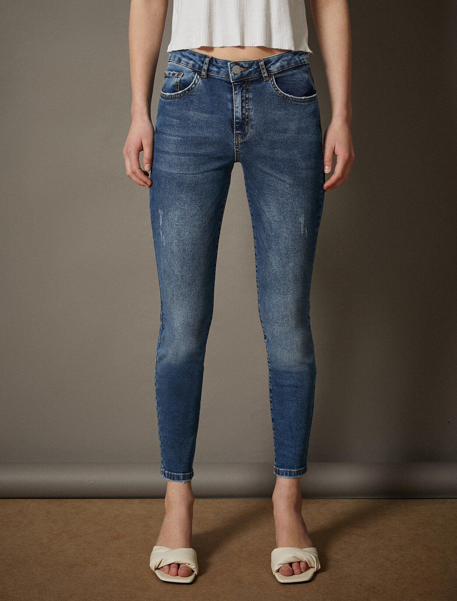   Carmen Jean - Yüksek Bel Dar Kesim Dar Paça Pantolon