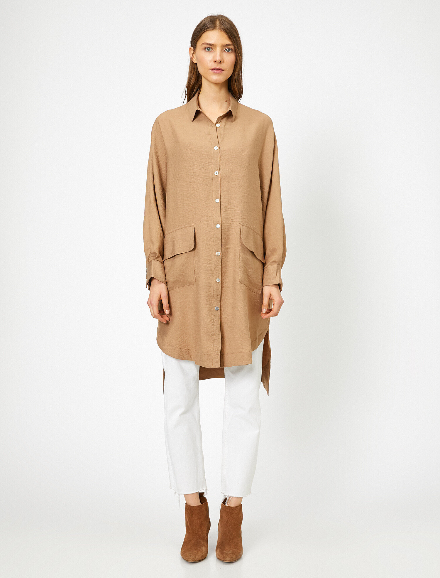 Düğme Detaylı Tunik