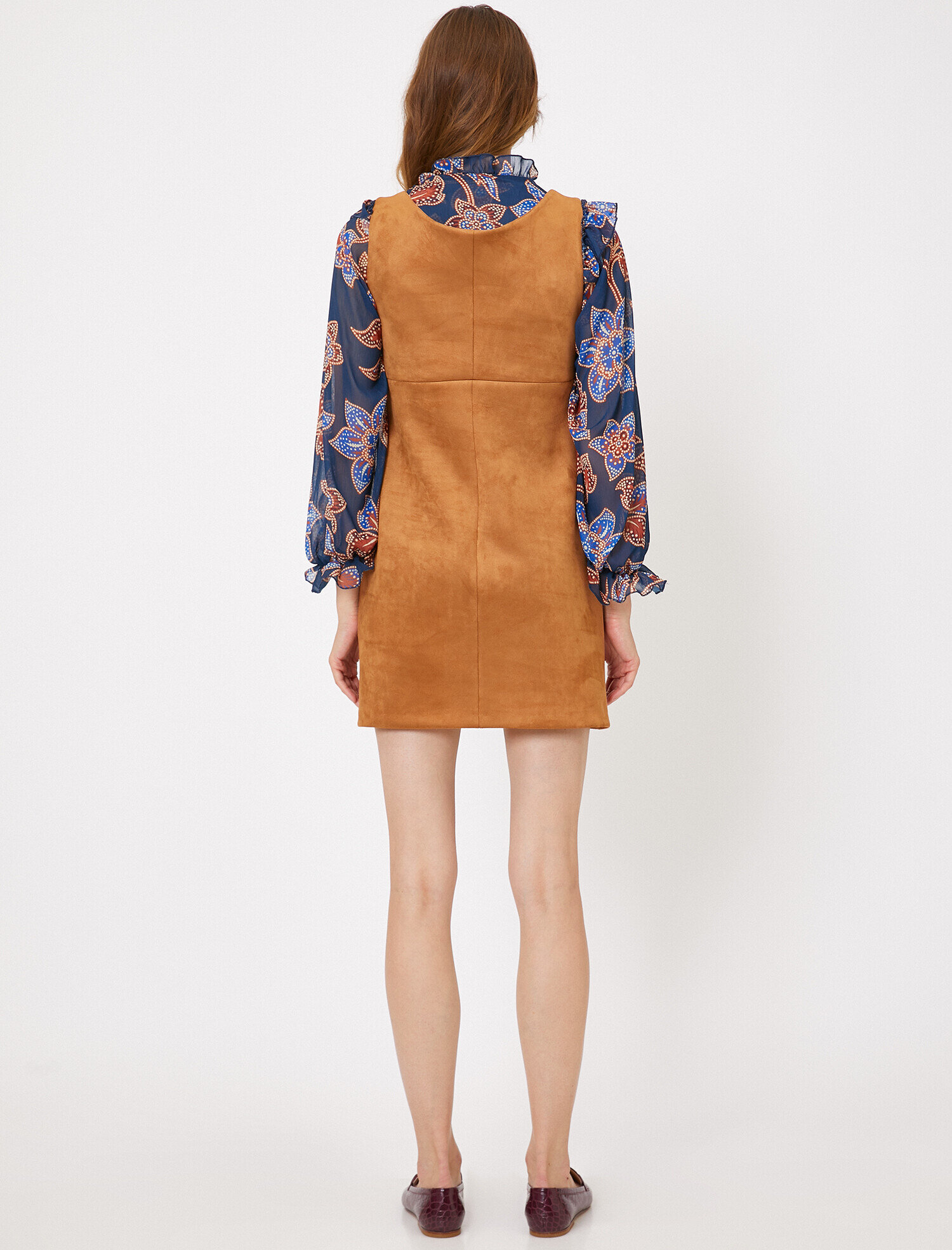   Süet Görünümlü Elbise