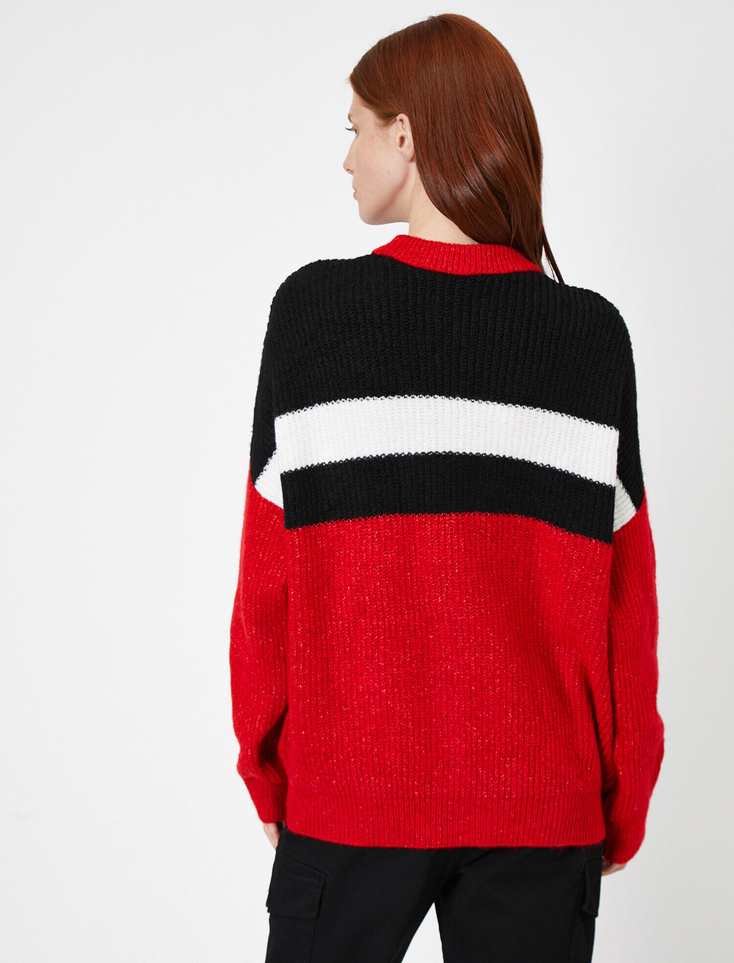   Çizgili Triko Kazak