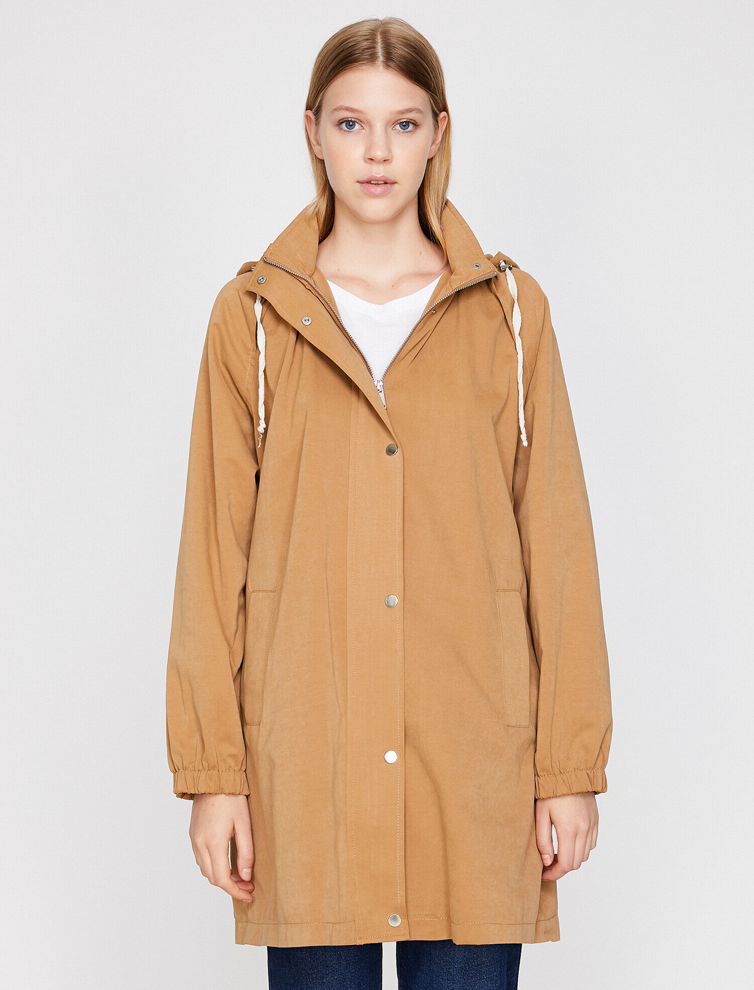 Fermuar Detaylı Trençkot