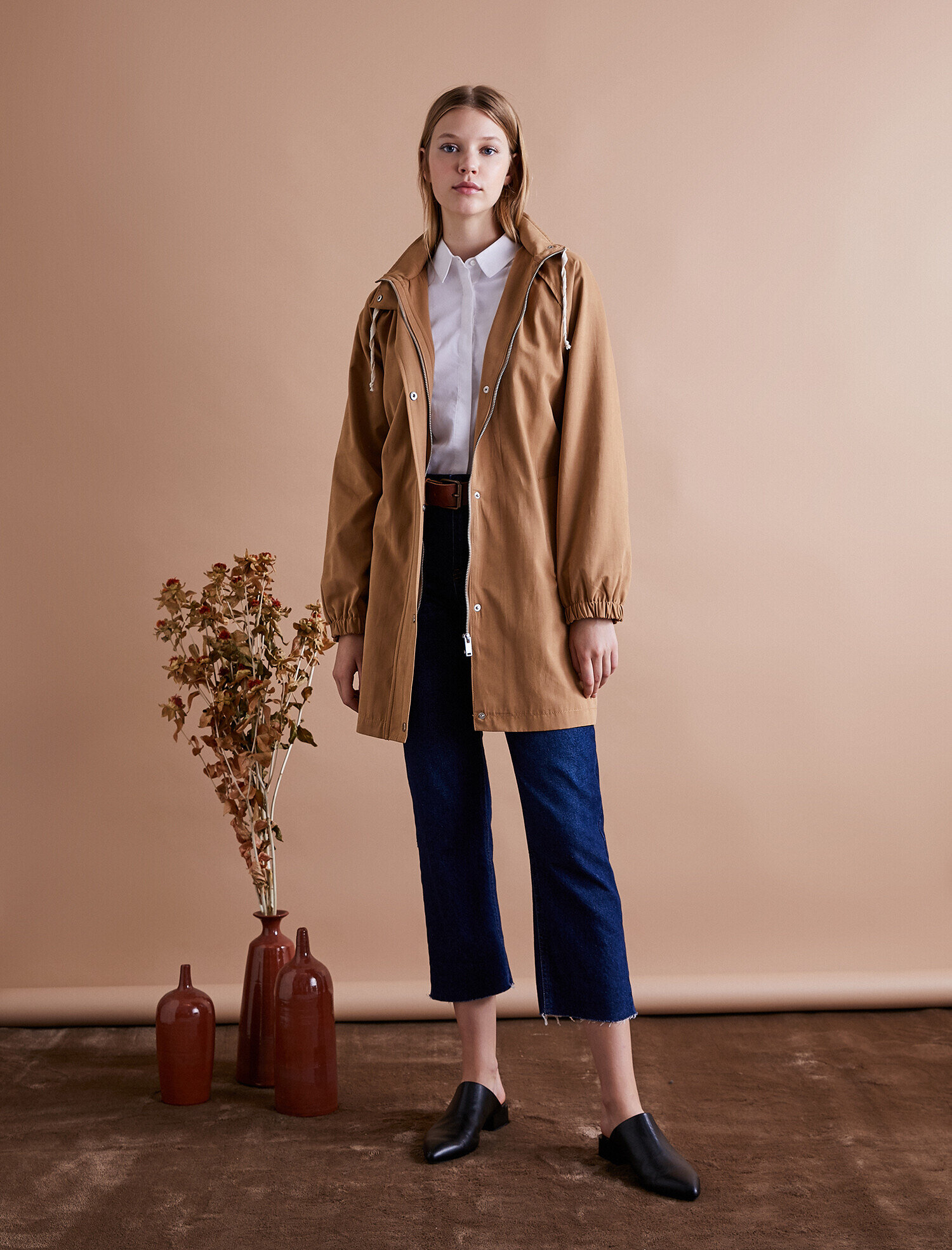 Fermuar Detaylı Trençkot