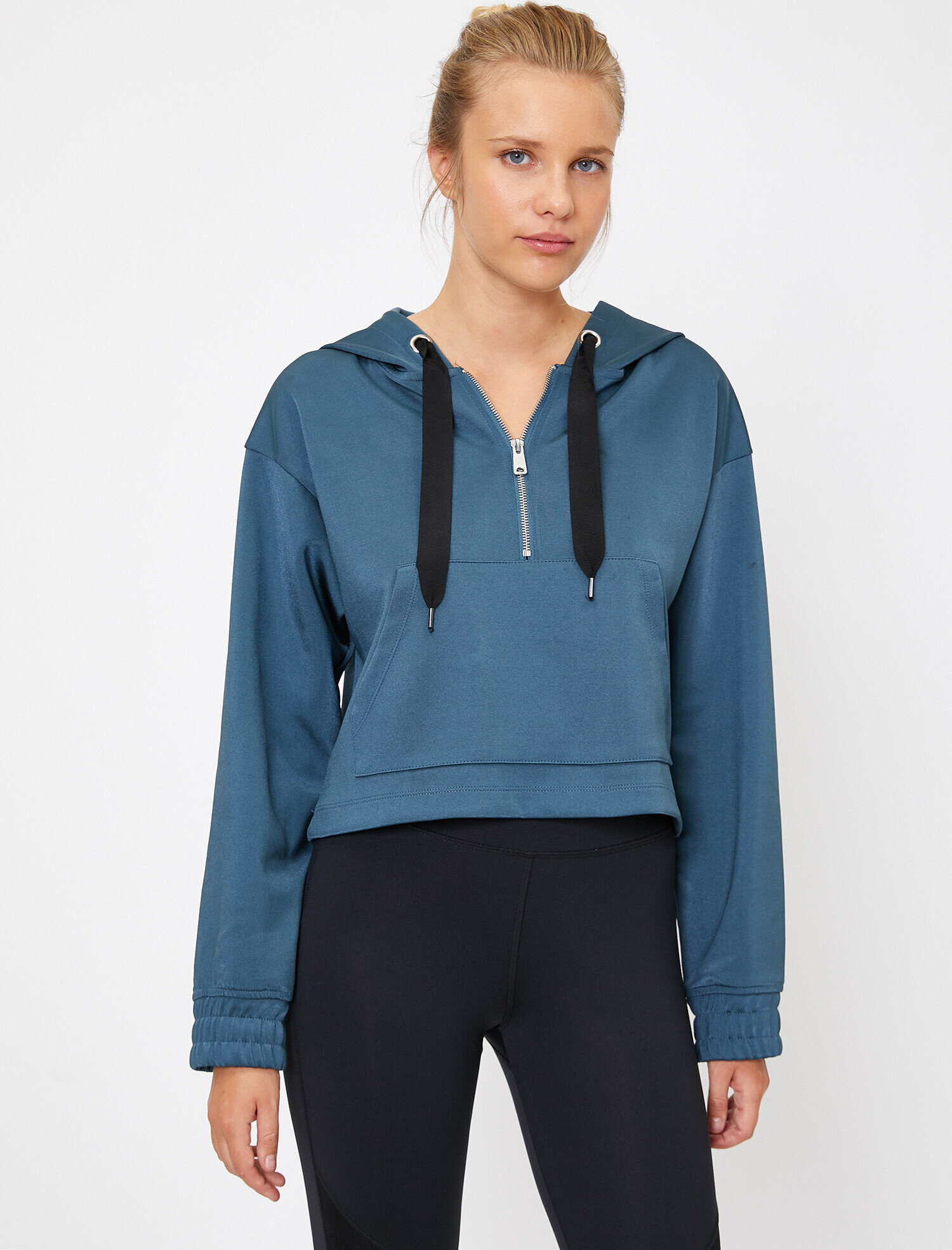  Spor Kapşonlu Sweatshirt