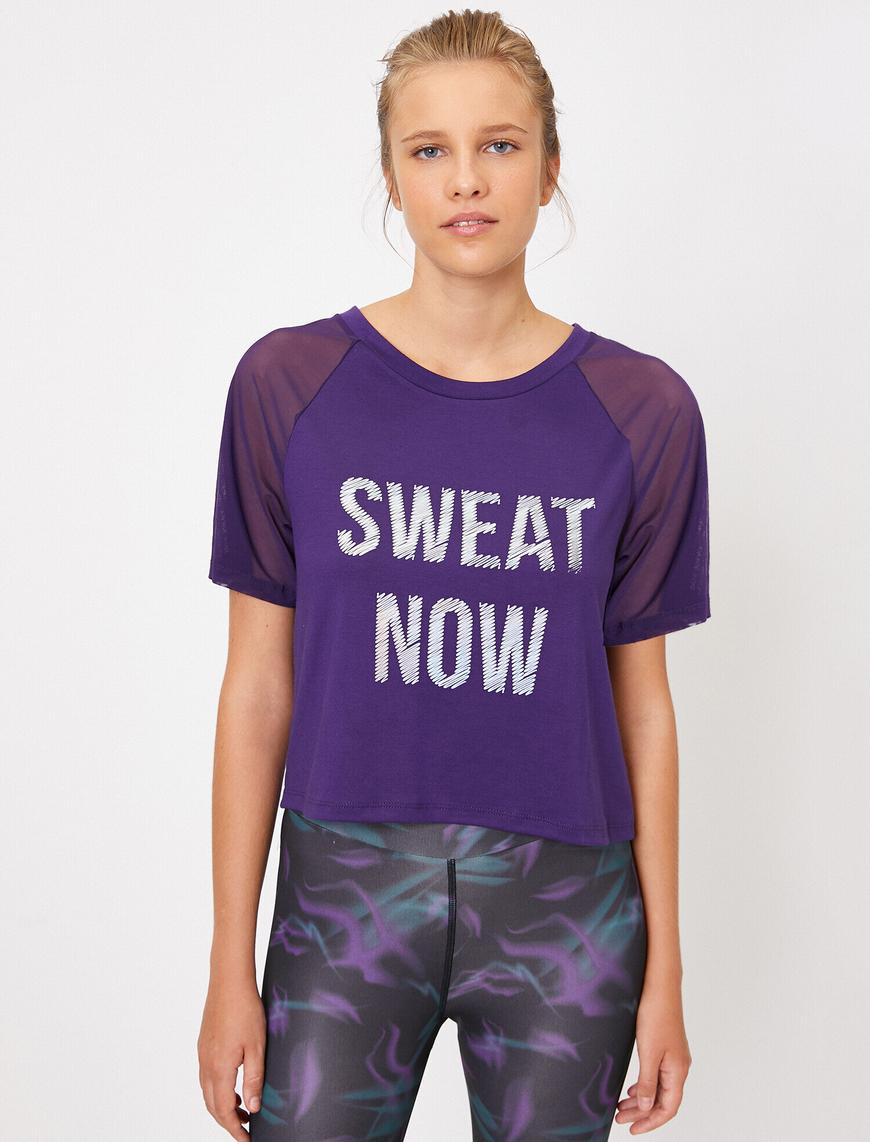   Spor T-Shirt Kısa Kollu Bisiklet Yaka