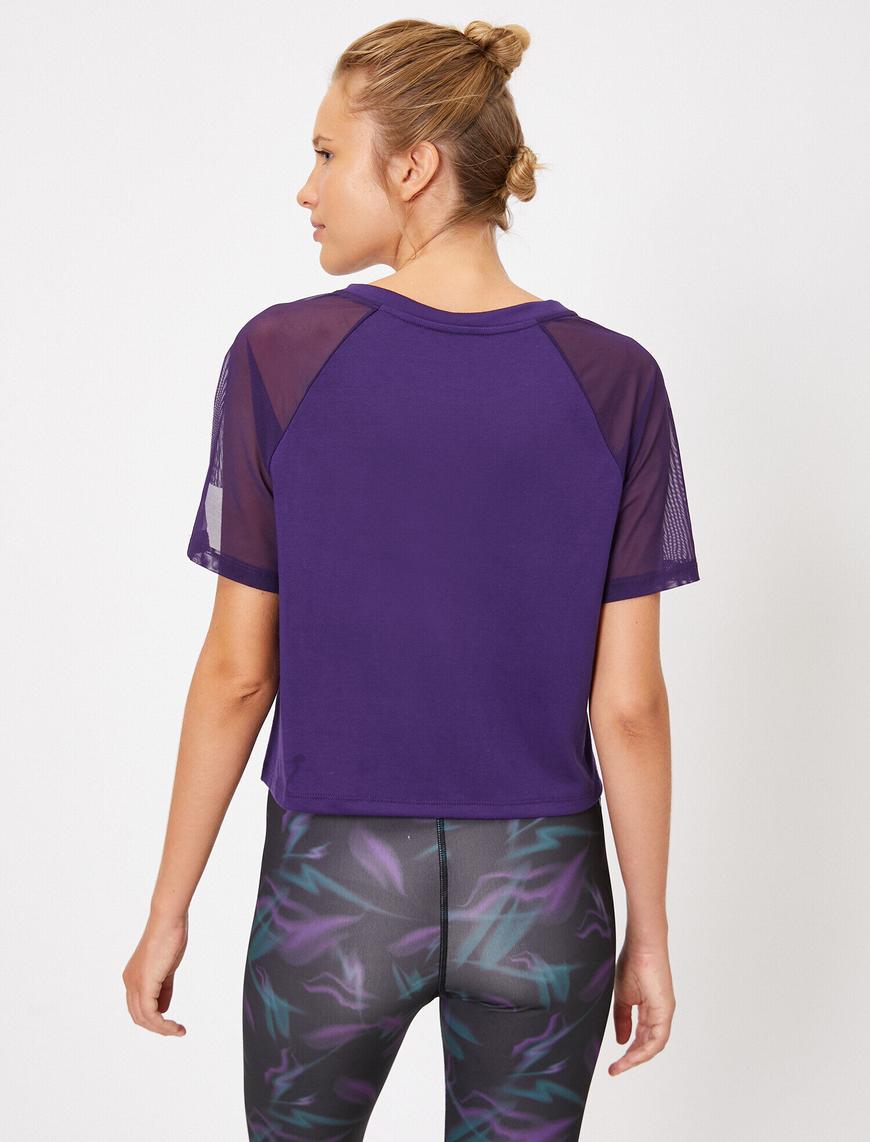   Spor T-Shirt Kısa Kollu Bisiklet Yaka