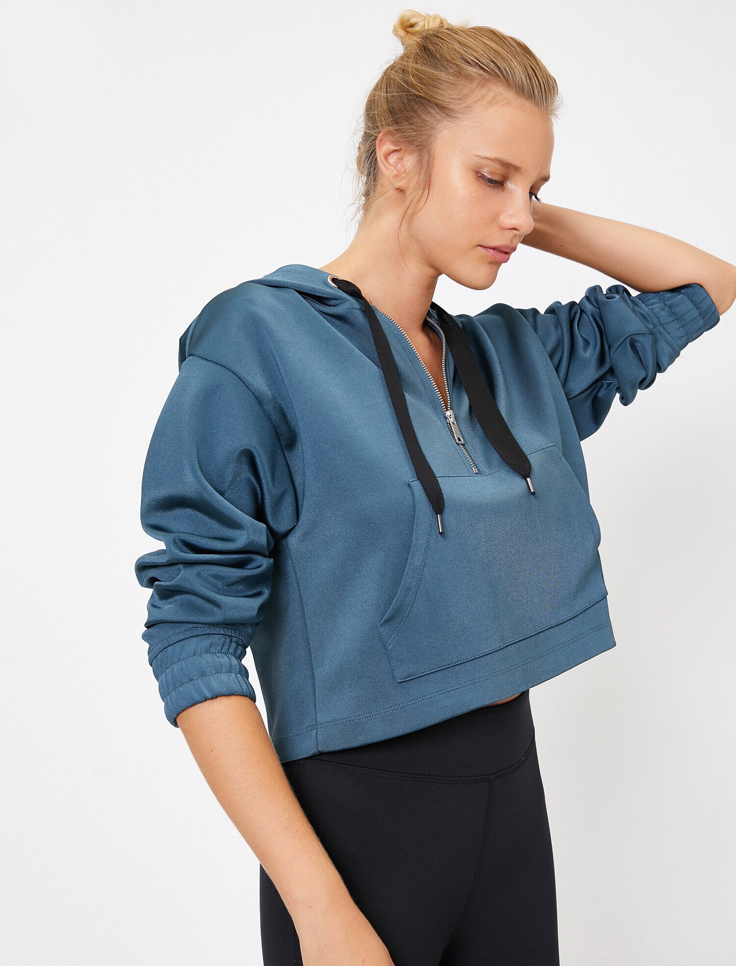   Spor Kapşonlu Sweatshirt