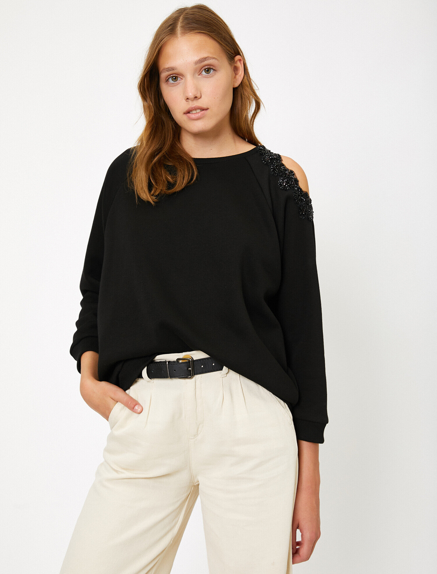   Omuz Detaylı Sweatshirt