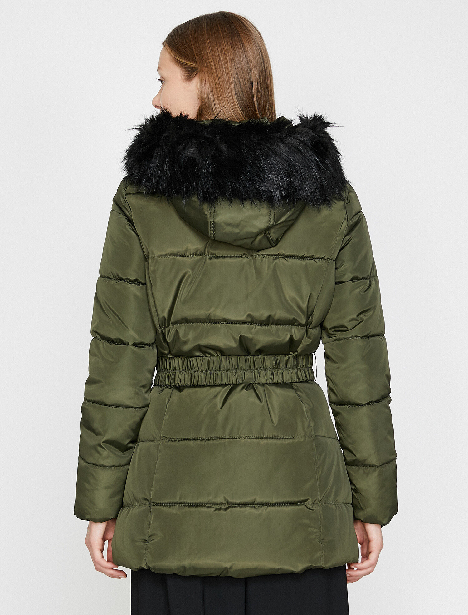   Kapüşonlu Şişme Mont Cepli