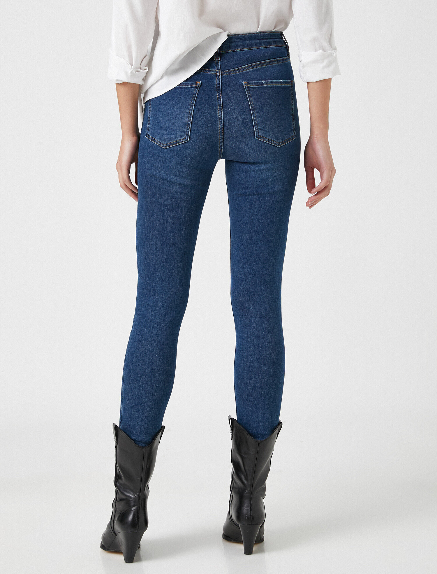   Carmen Jean - Yüksek Bel Dar Kesim Dar Paça Pantolon