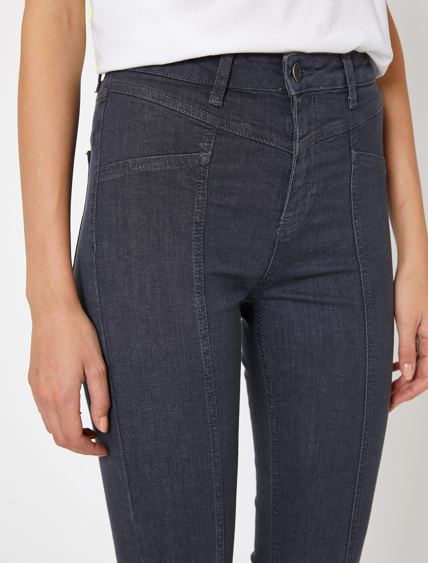   Carmen Jean - Yüksek Bel Dar Kesim Dar Paça Pantolon