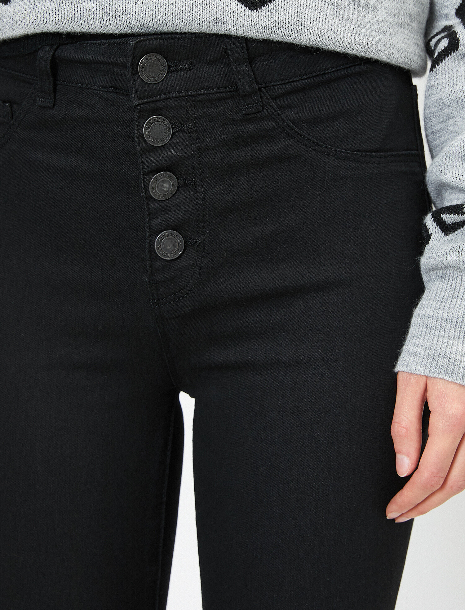   Carmen Jean - Yüksek Bel Dar Kesim Dar Paça Pantolon