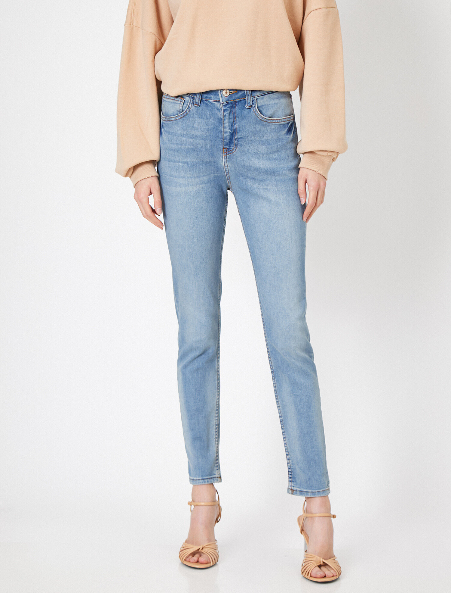   Carmen Jean - Yüksek Bel Dar Kesim Dar Paça Pantolon