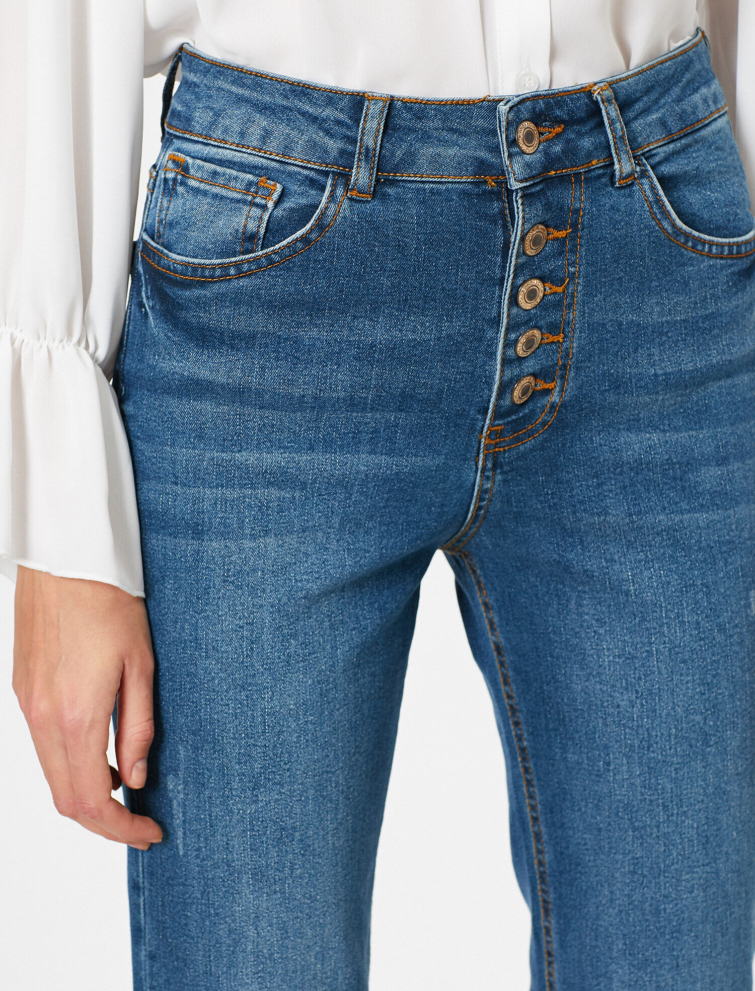   Eve Slim Jean - Yüksek Bel Normal Kesim Hafif Düz Paça Straight Jean Pantolon