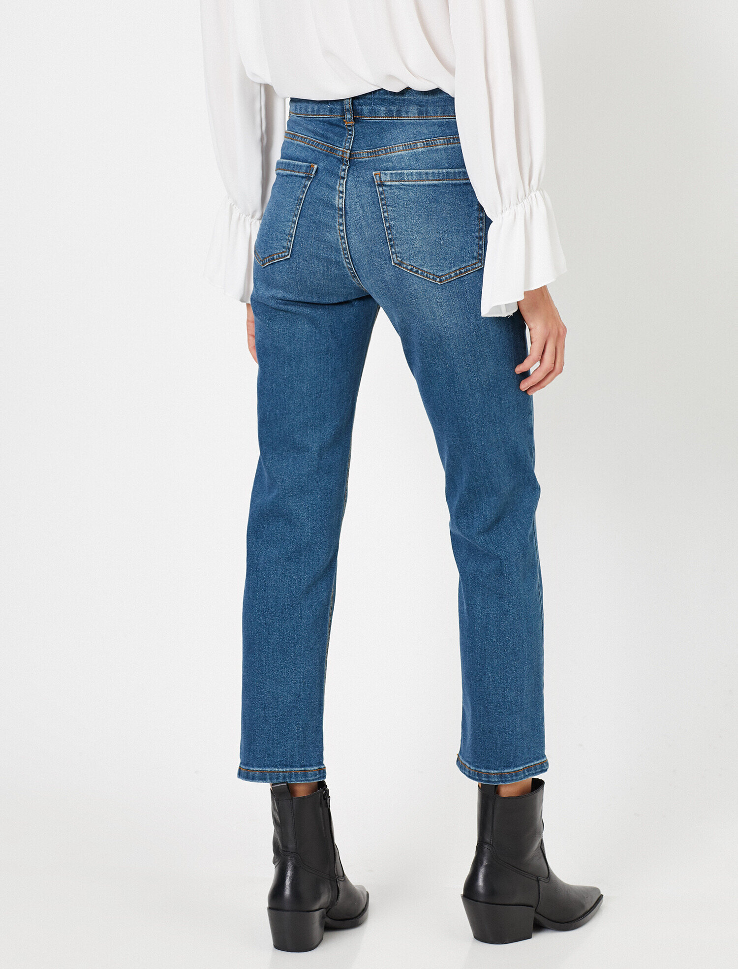   Eve Slim Jean - Yüksek Bel Normal Kesim Hafif Düz Paça Straight Jean Pantolon