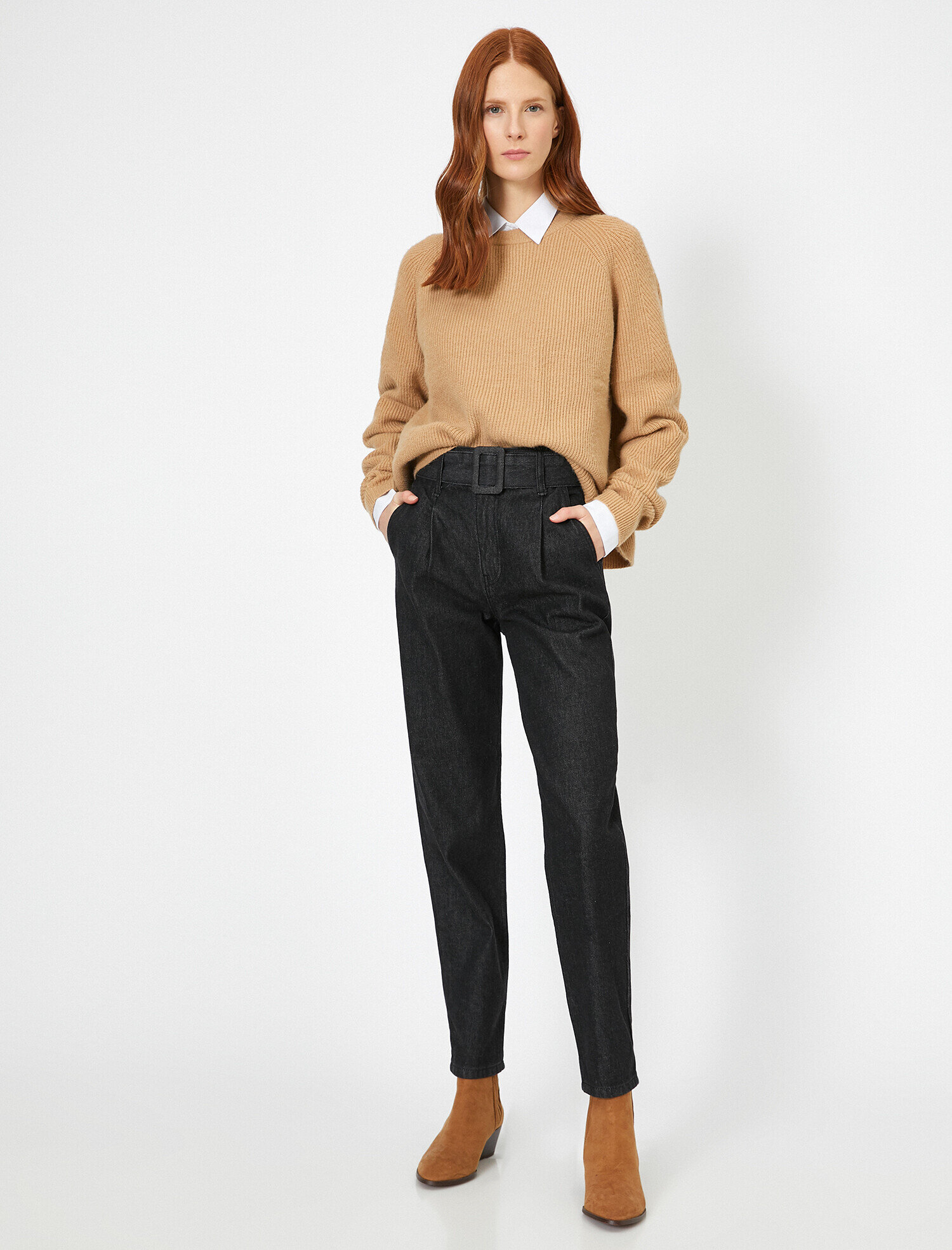   Cigarette Jean - Yüksek Bel Hafif Dar Kesim Dar Paça Pantolon