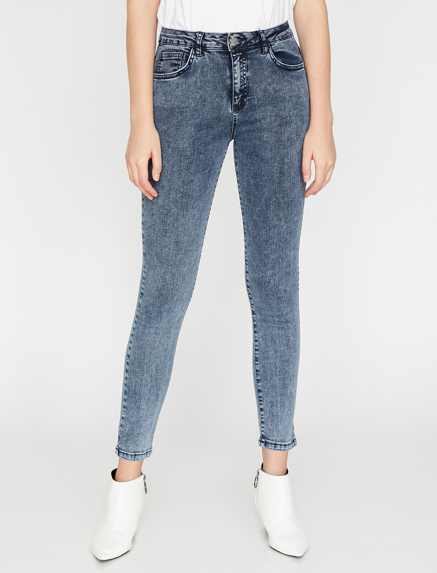   Carmen Jean - Yüksek Bel Dar Kesim Dar Paça Pantolon