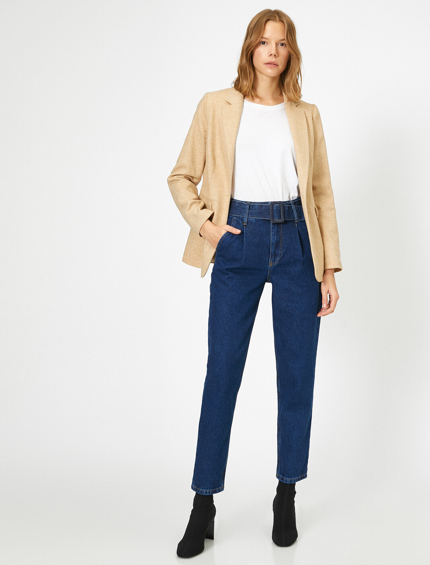 Cigarette Jean - Yüksek Bel Hafif Dar Kesim Dar Paça Pantolon