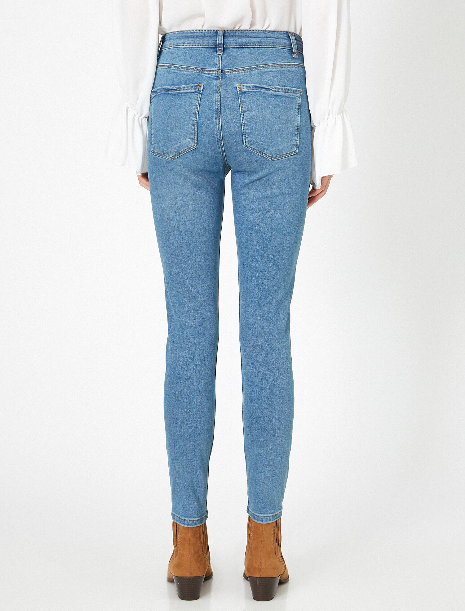   Carmen Jean - Yüksek Bel Dar Kesim Dar Paça Pantolon