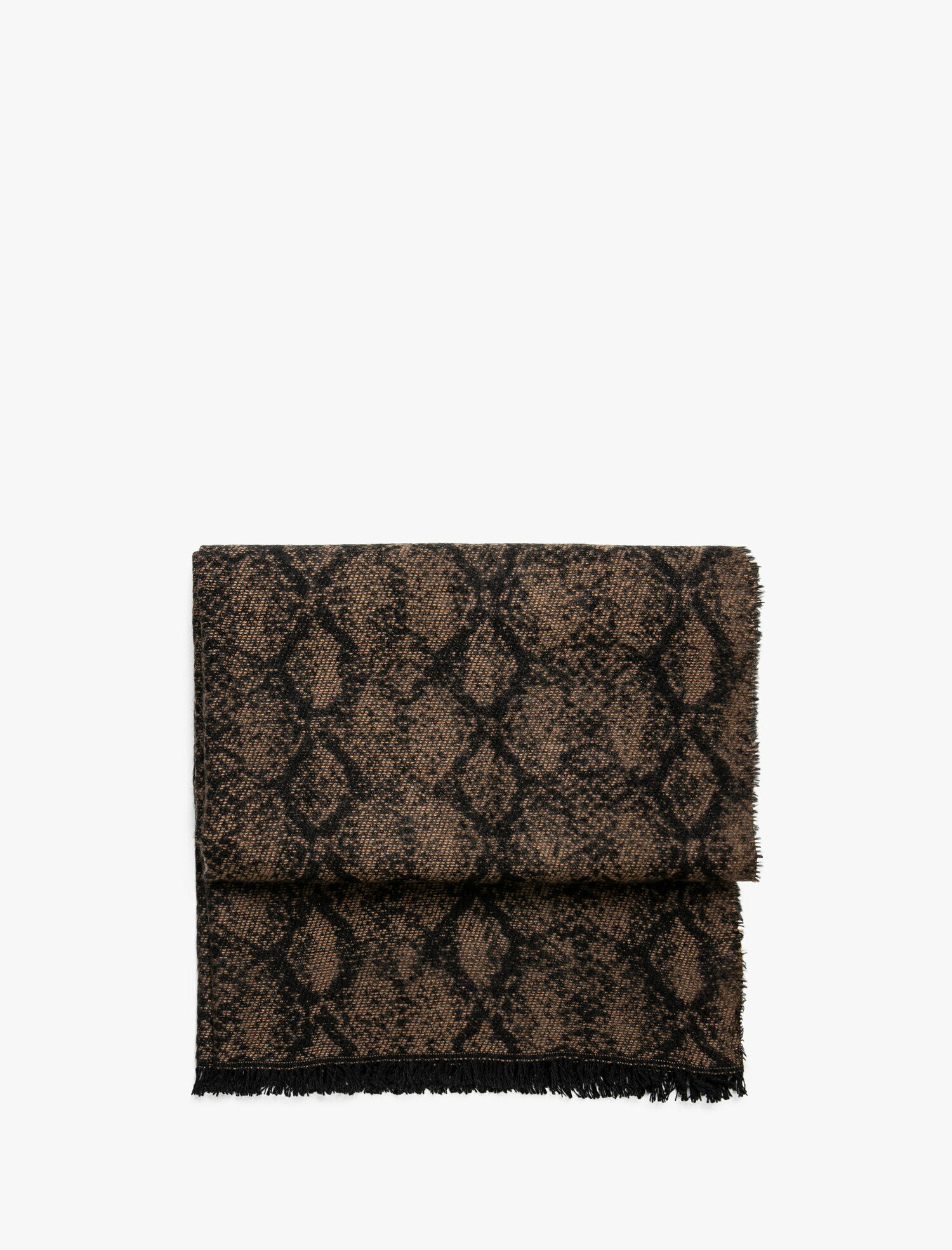  Kadın Püküllü Kalın Desenli Atkı