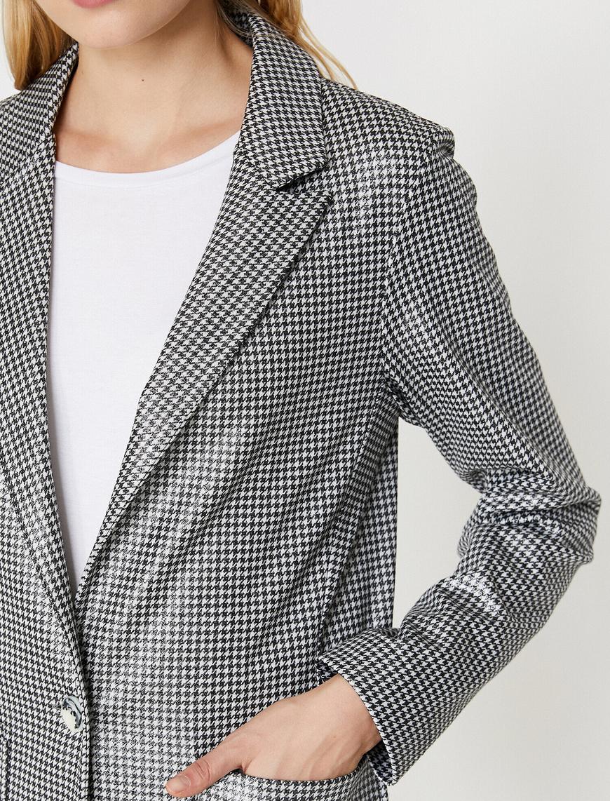   Cep Detaylı Blazer Ceket