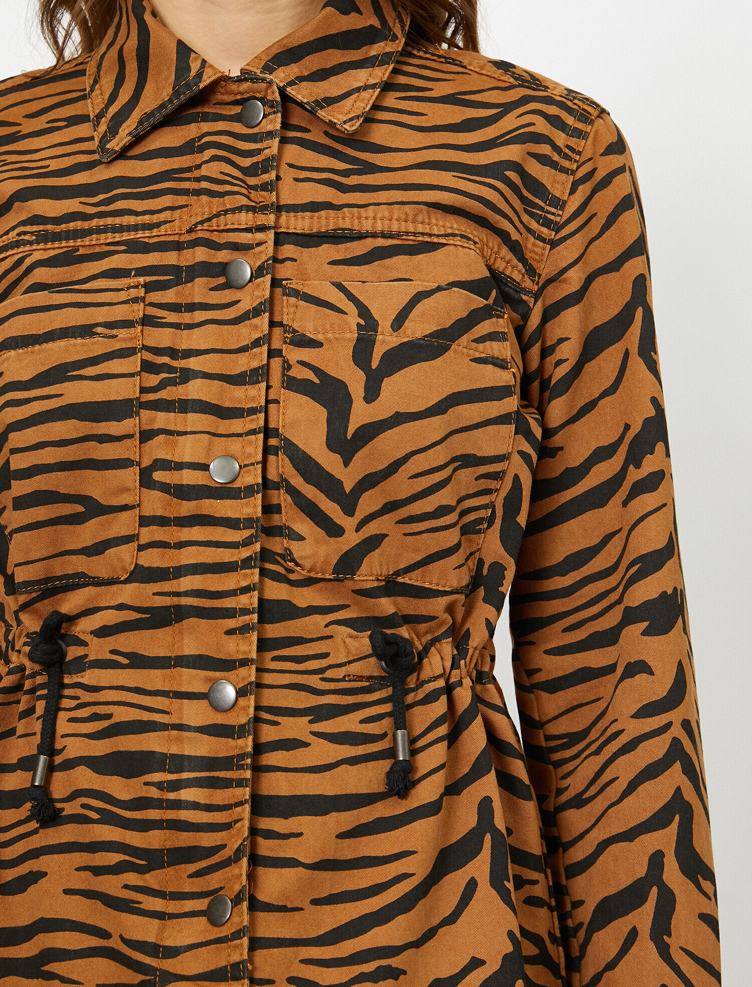   Zebra Desenli Jean Ceket