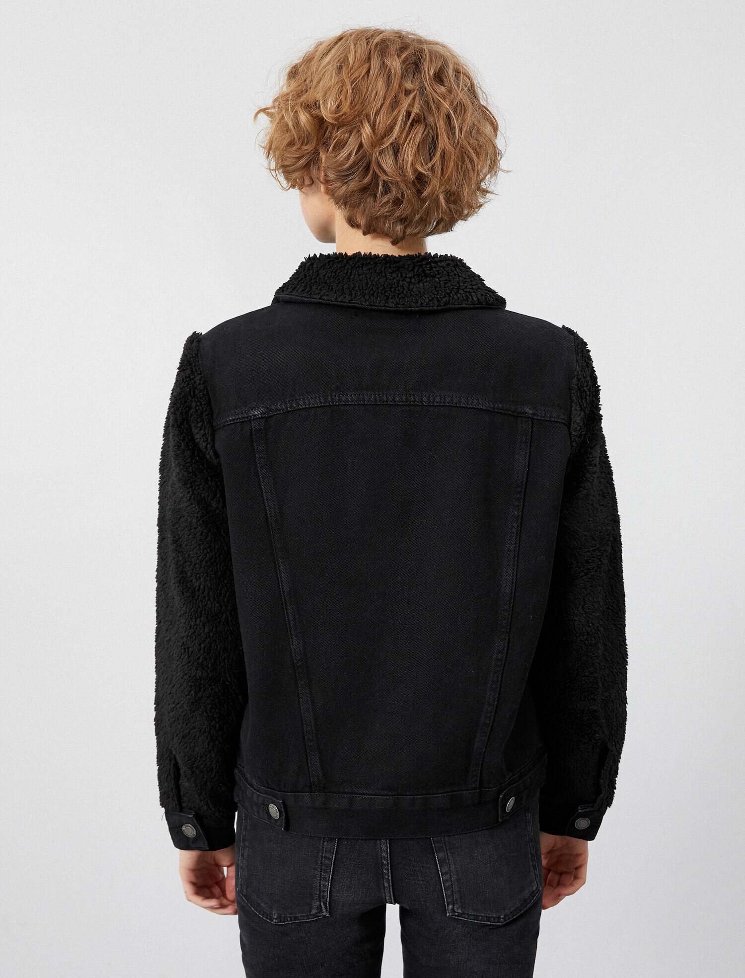 Düğme Detaylı Jean Ceket