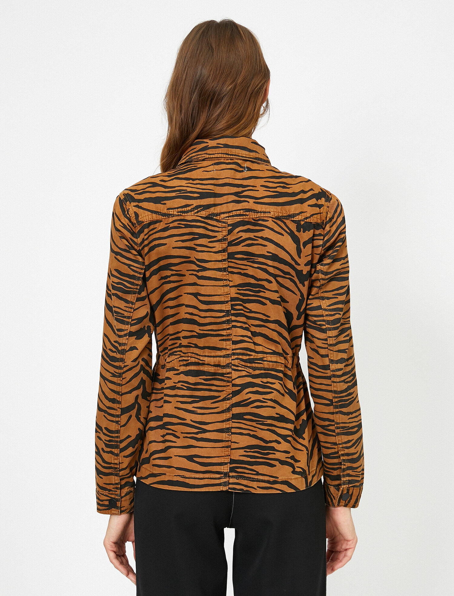   Zebra Desenli Jean Ceket