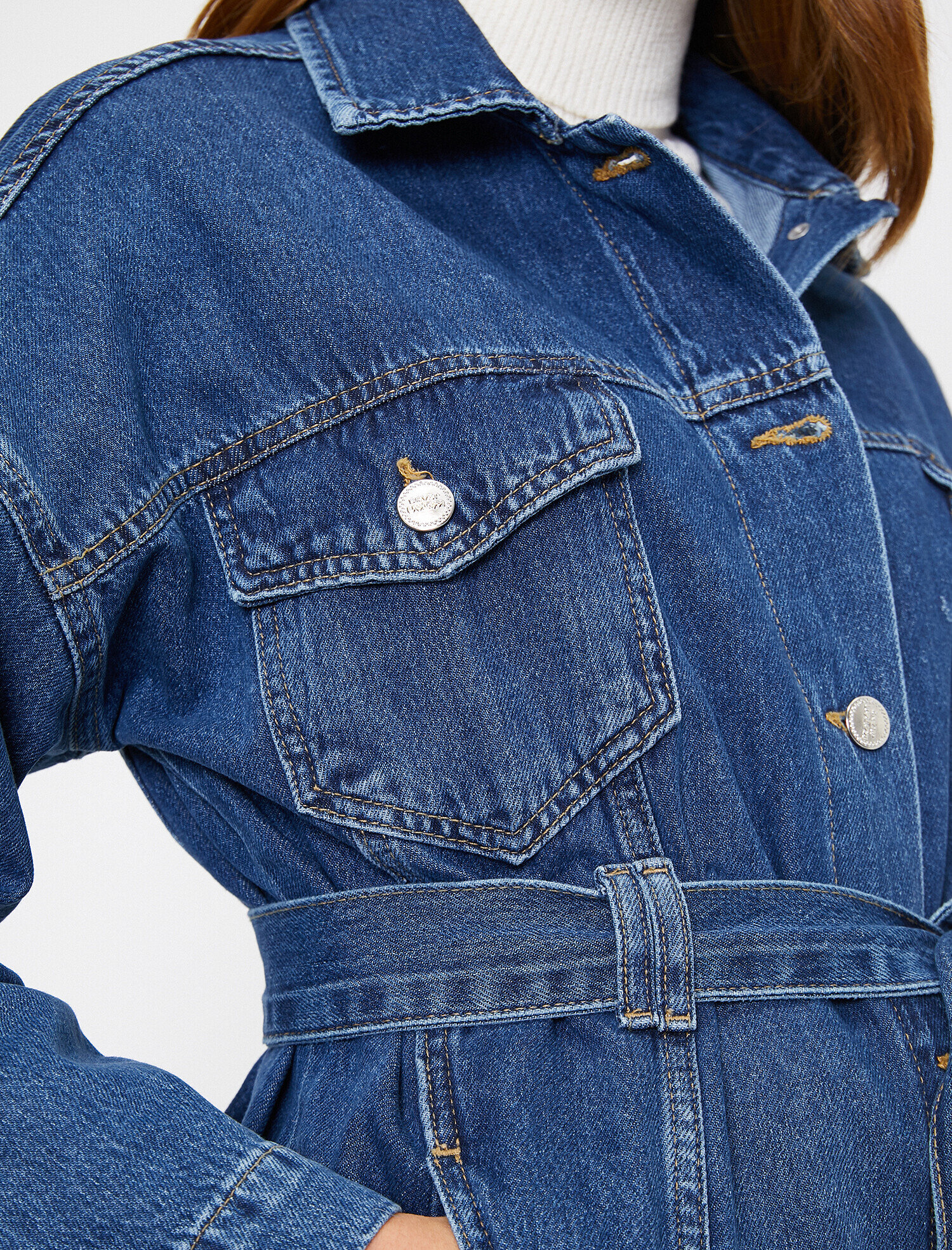   Skirtly Yours Styled by Melis Ağazat - Cep Detaylı Jean Ceket