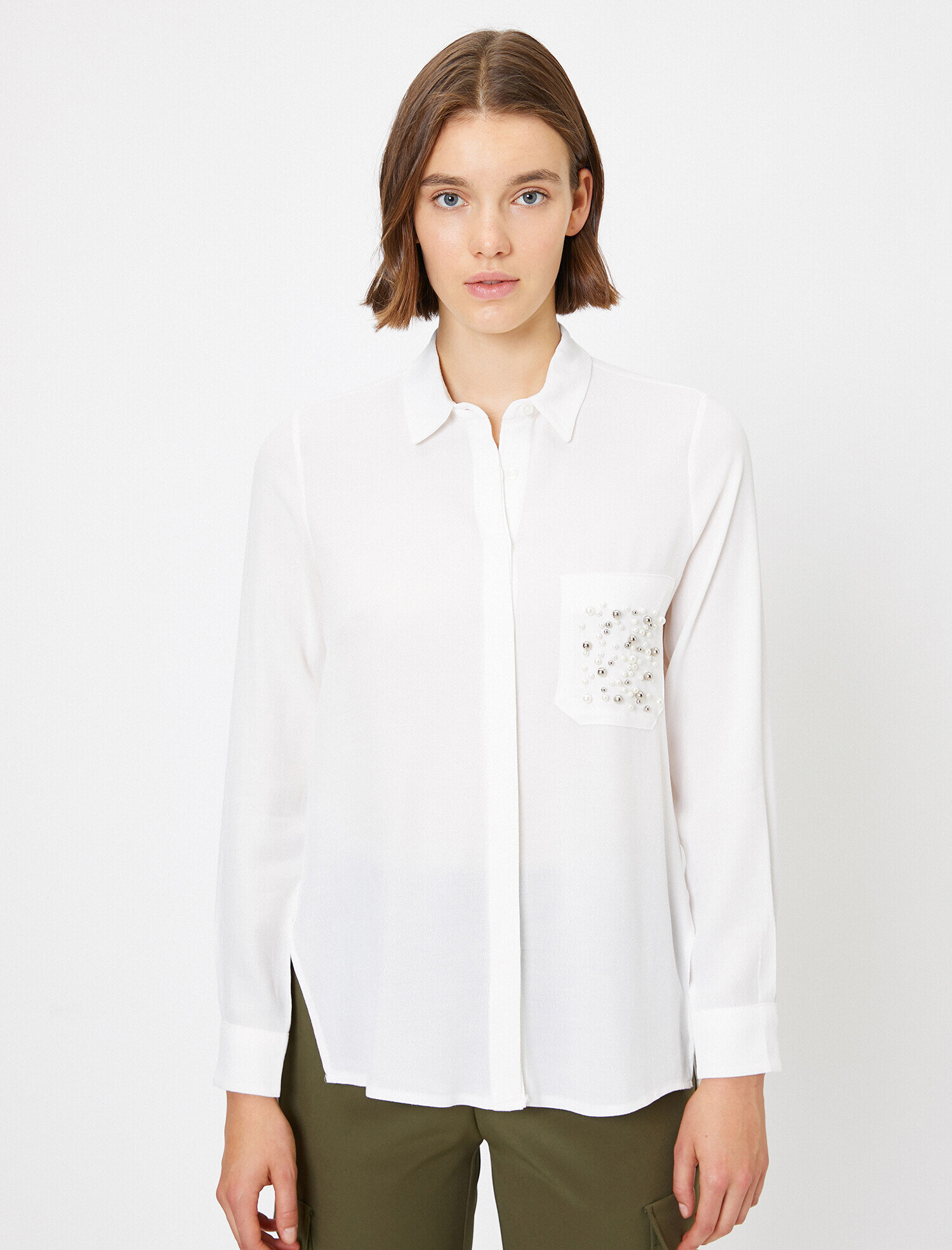 Boncuk Detaylı Gömlek