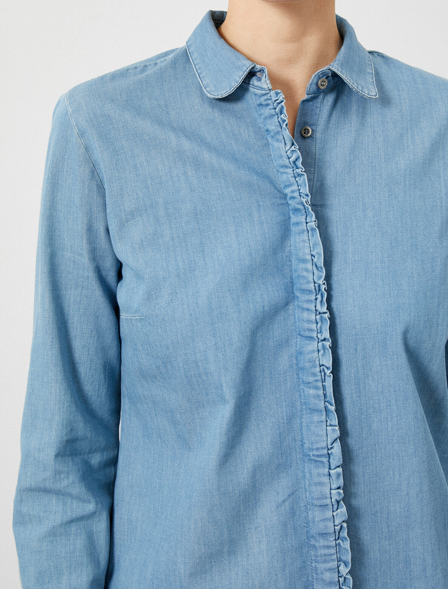   Pamuklu Jean Gömlek