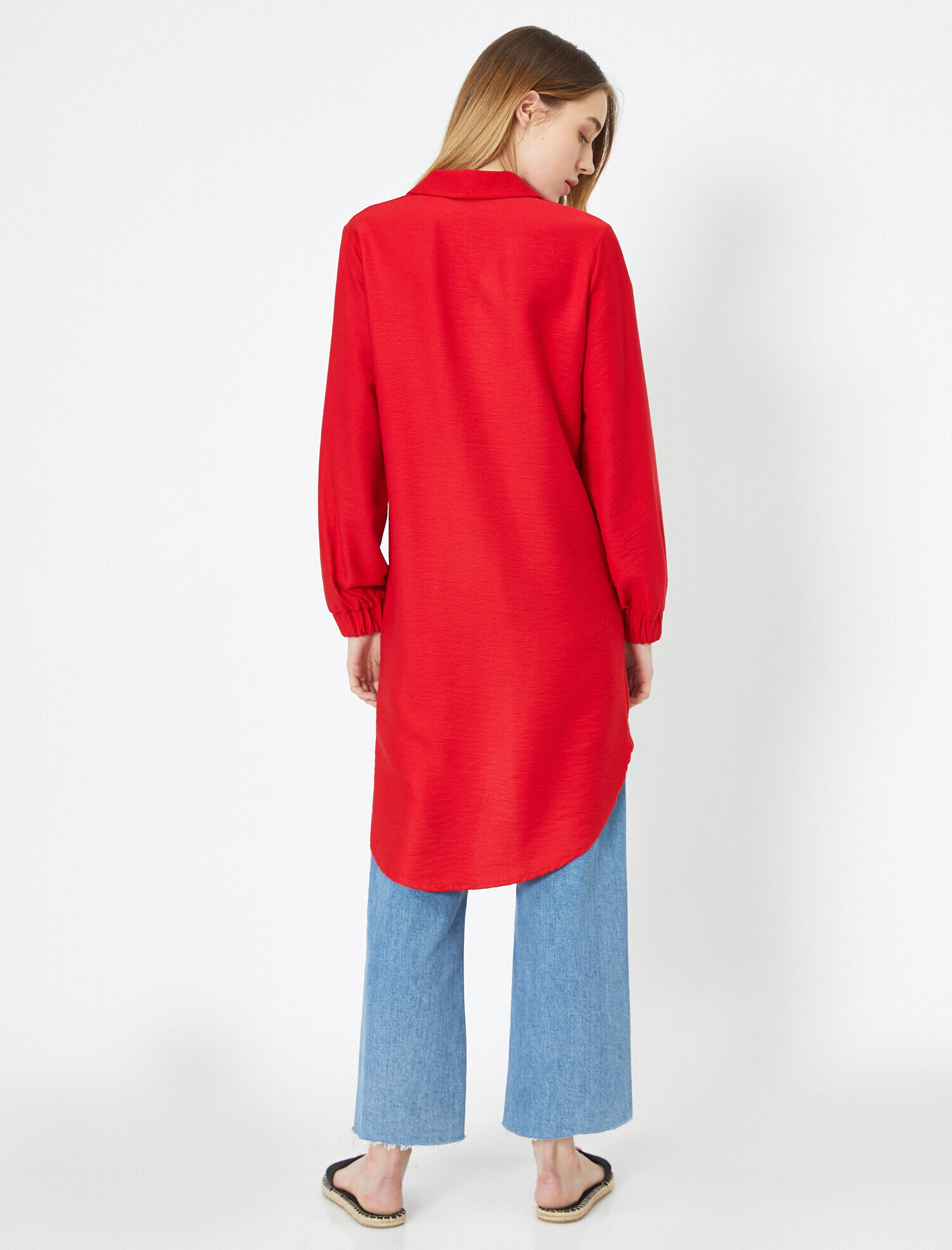   Gömlek Yaka Uzun Kollu Tunik