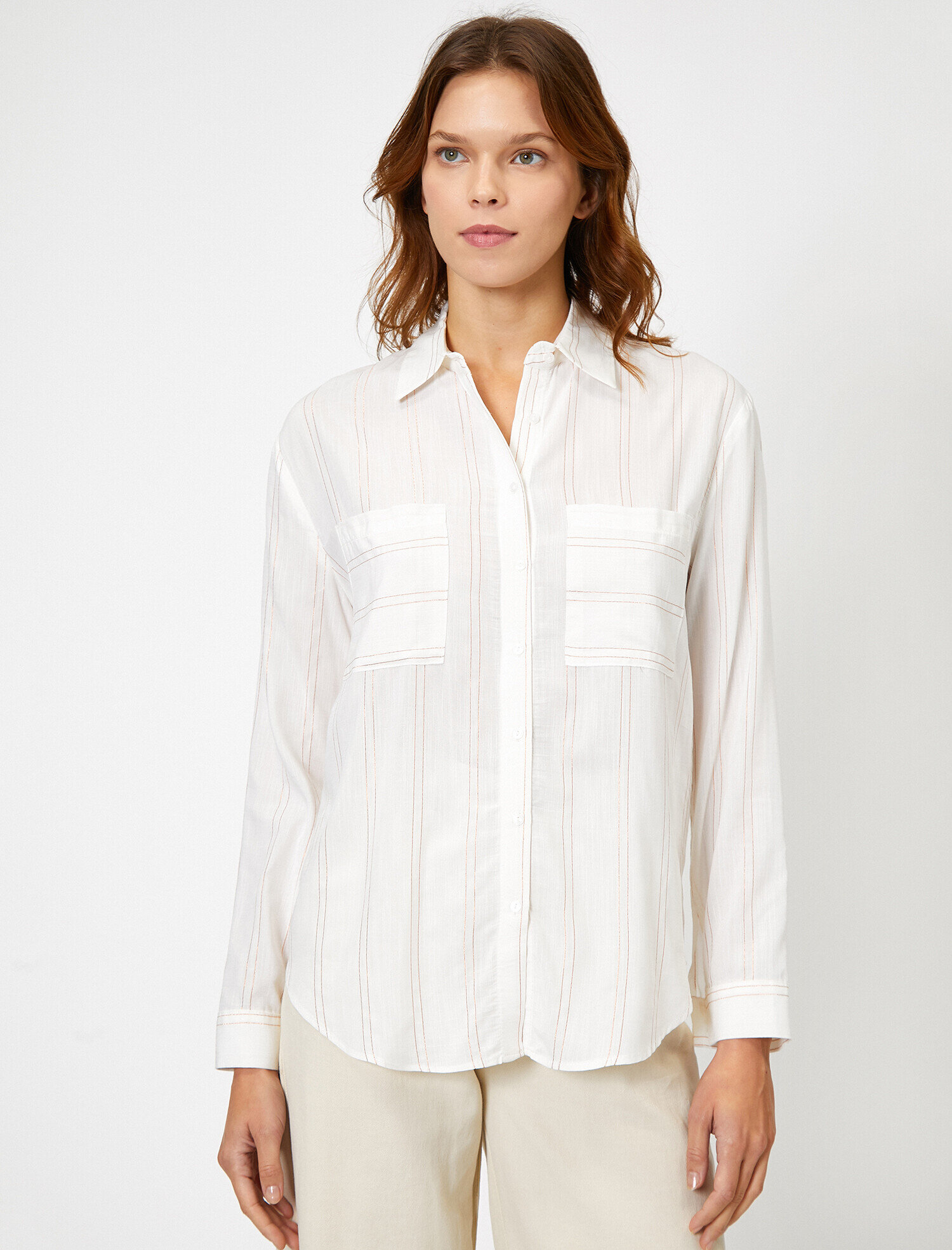   Cep Detaylı Uzun Kollu Gömlek