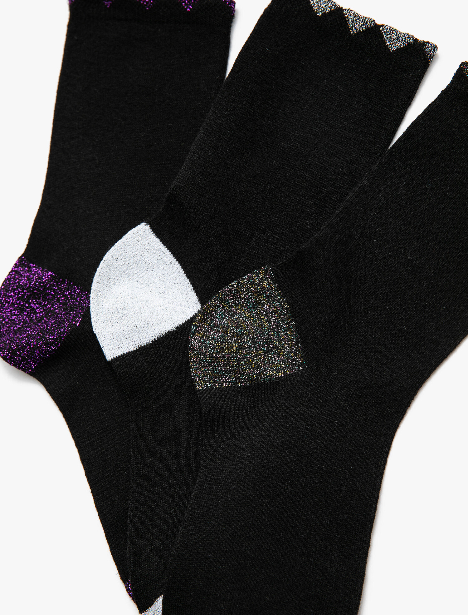 Kadın Yılbaşı Temalı Basic 3'lü Çorap Seti Sim Detaylı