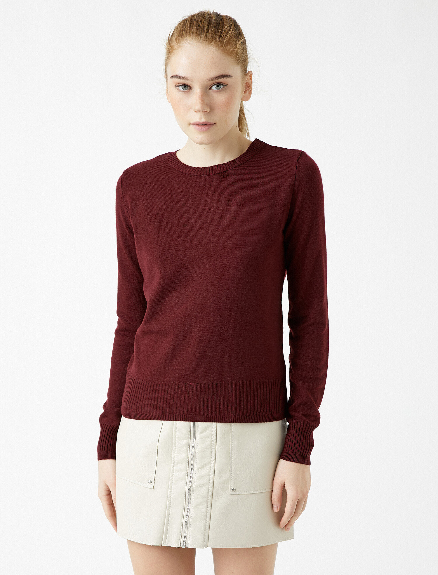   Bisiklet Yaka Triko Kazak