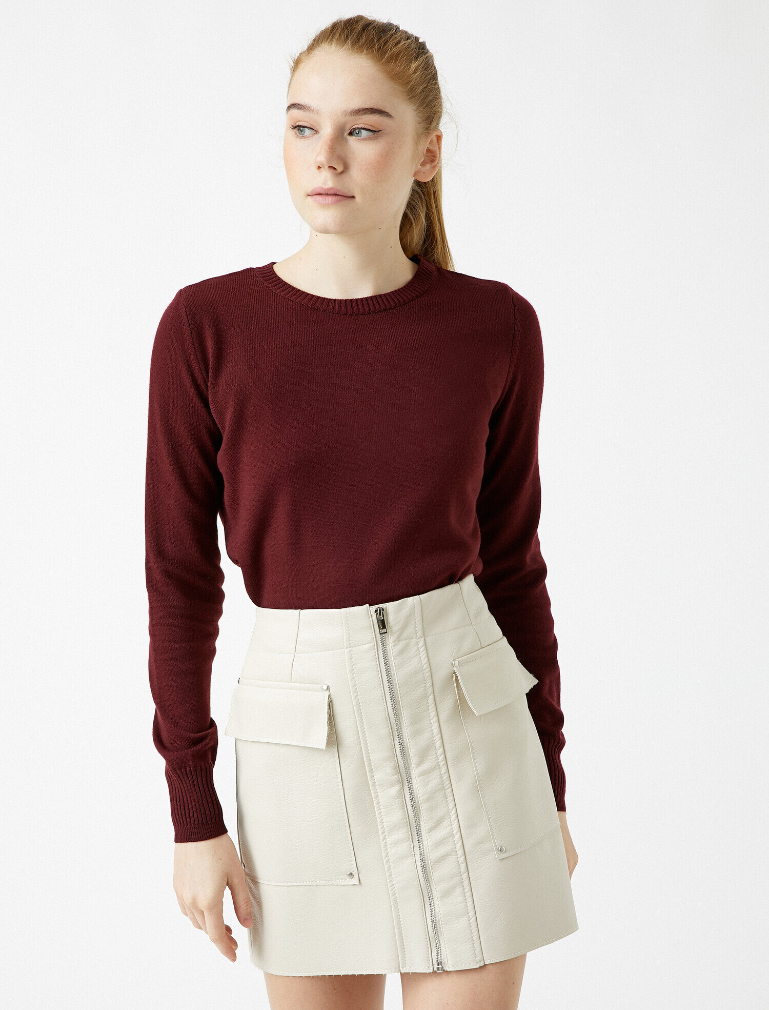   Bisiklet Yaka Triko Kazak