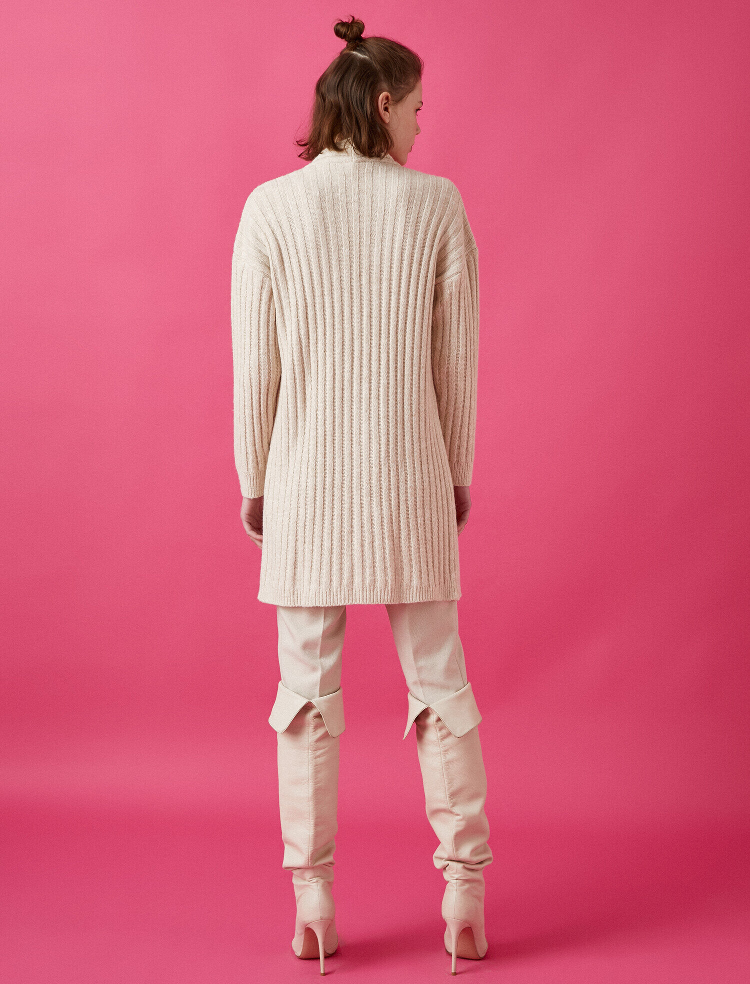   Düğme Detaylı Triko Hırka